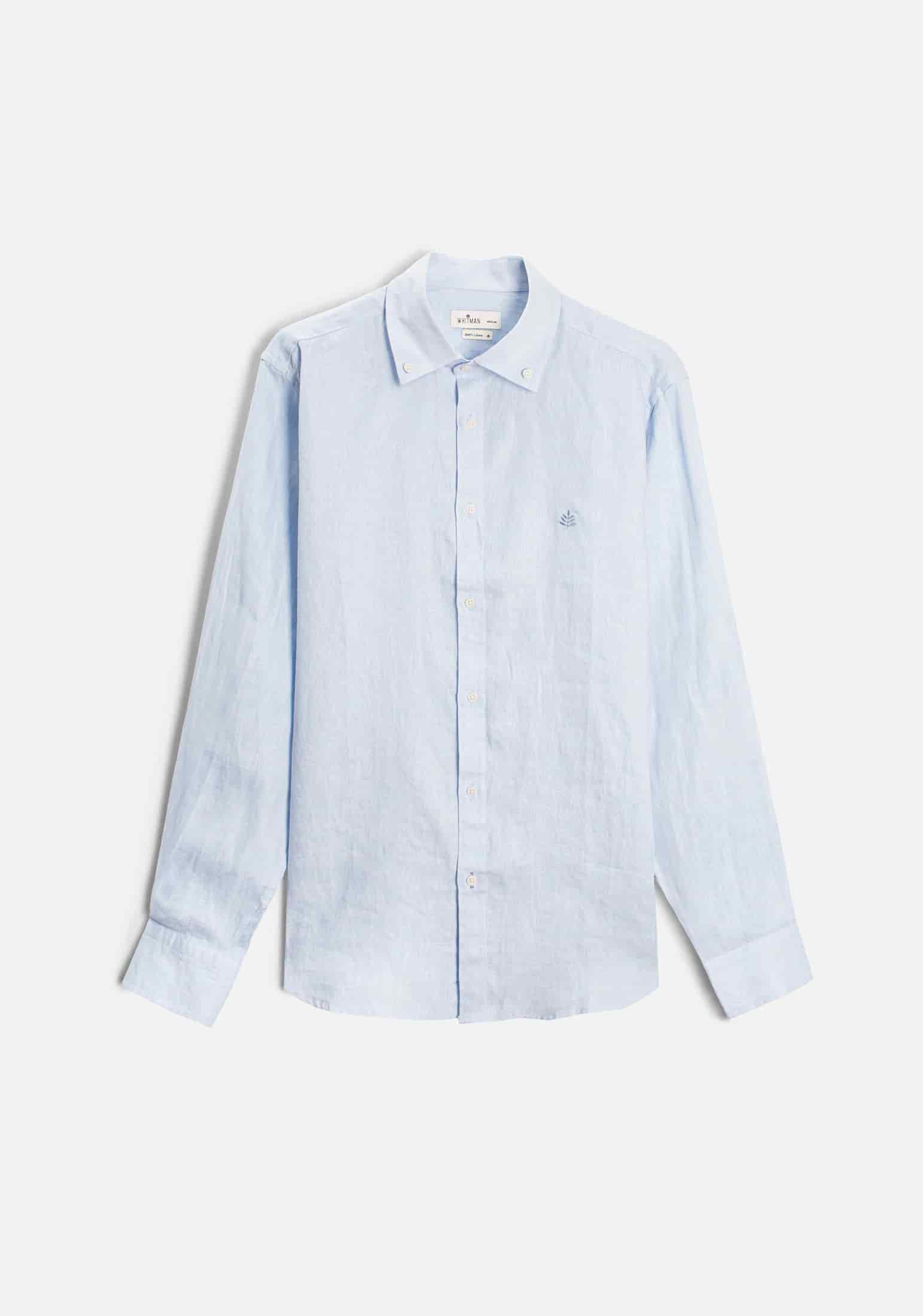 Camisa H CBD Lino L-Azl Azul Claro - miniatura 1