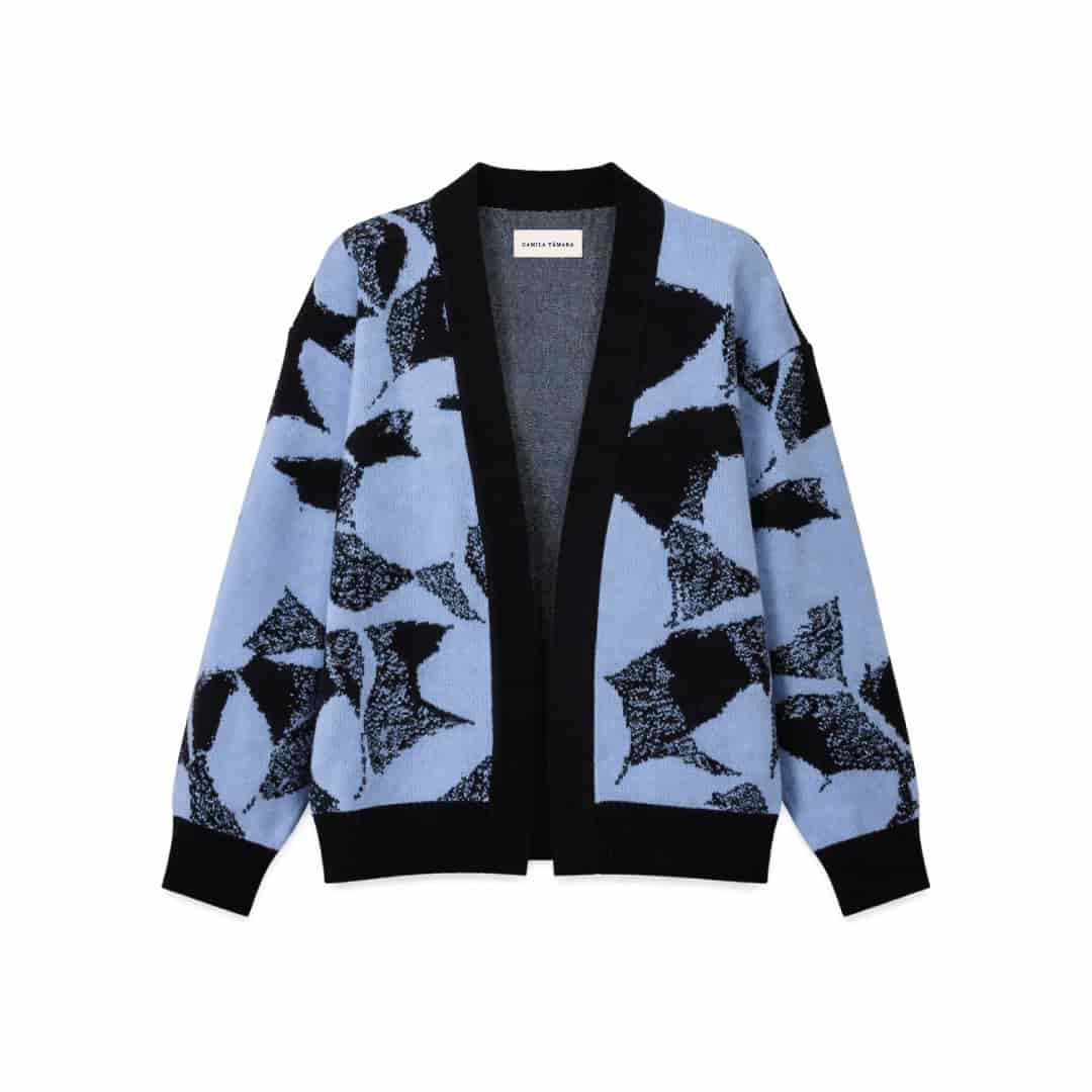 Saco Matilde – Abstract Flower – Azul/Azul - miniatura 2