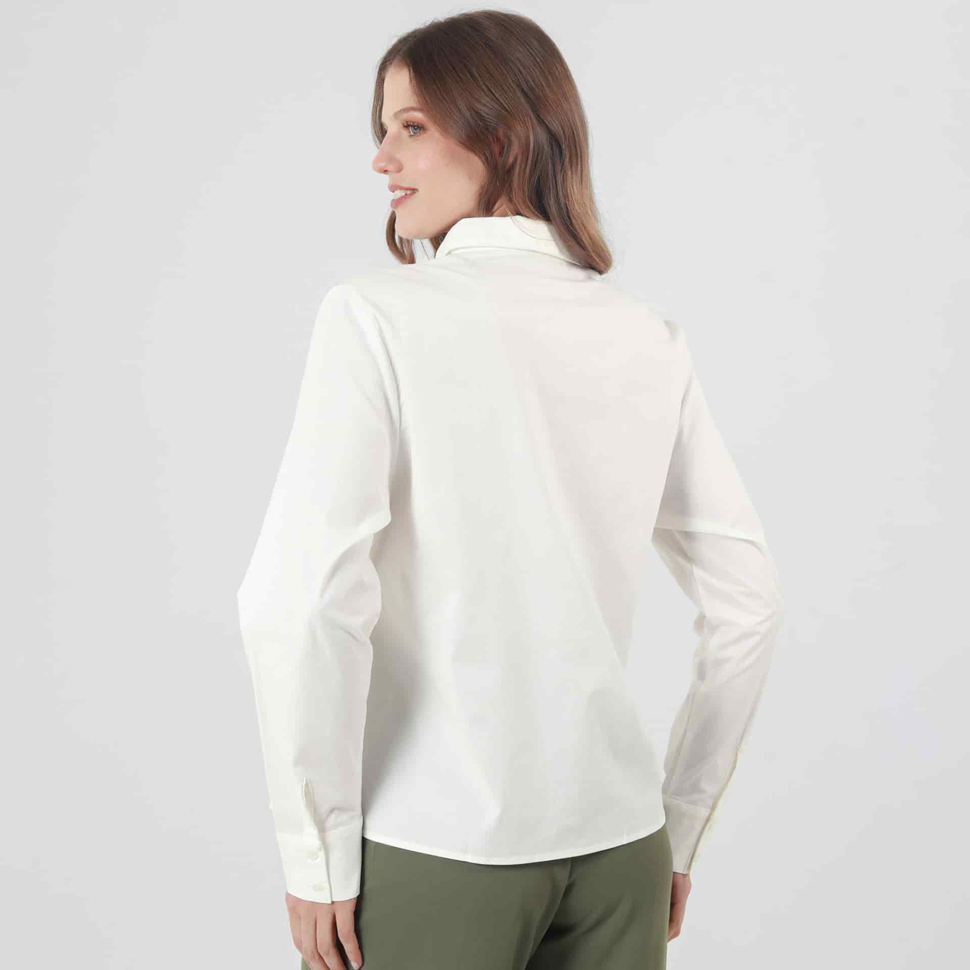Blusa Cuello Camisero Manga Larga - miniatura 3