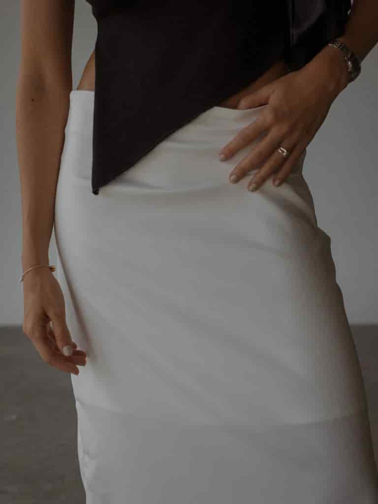 LONG CORE SKIRT  - SOFT WHITE - miniatura 4