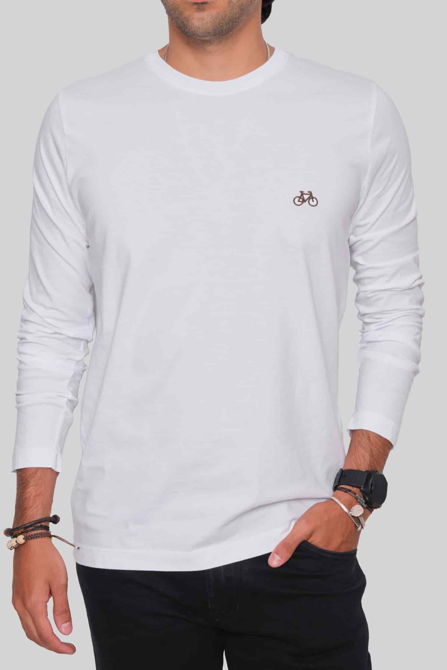 CAMISETA MANGA LARGA BLANCA - miniatura 1
