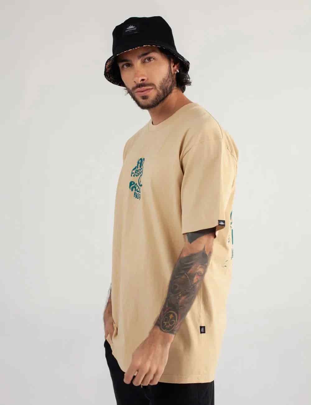 Camiseta Oversize Alta Frecuencia Arena Hombre - miniatura 11