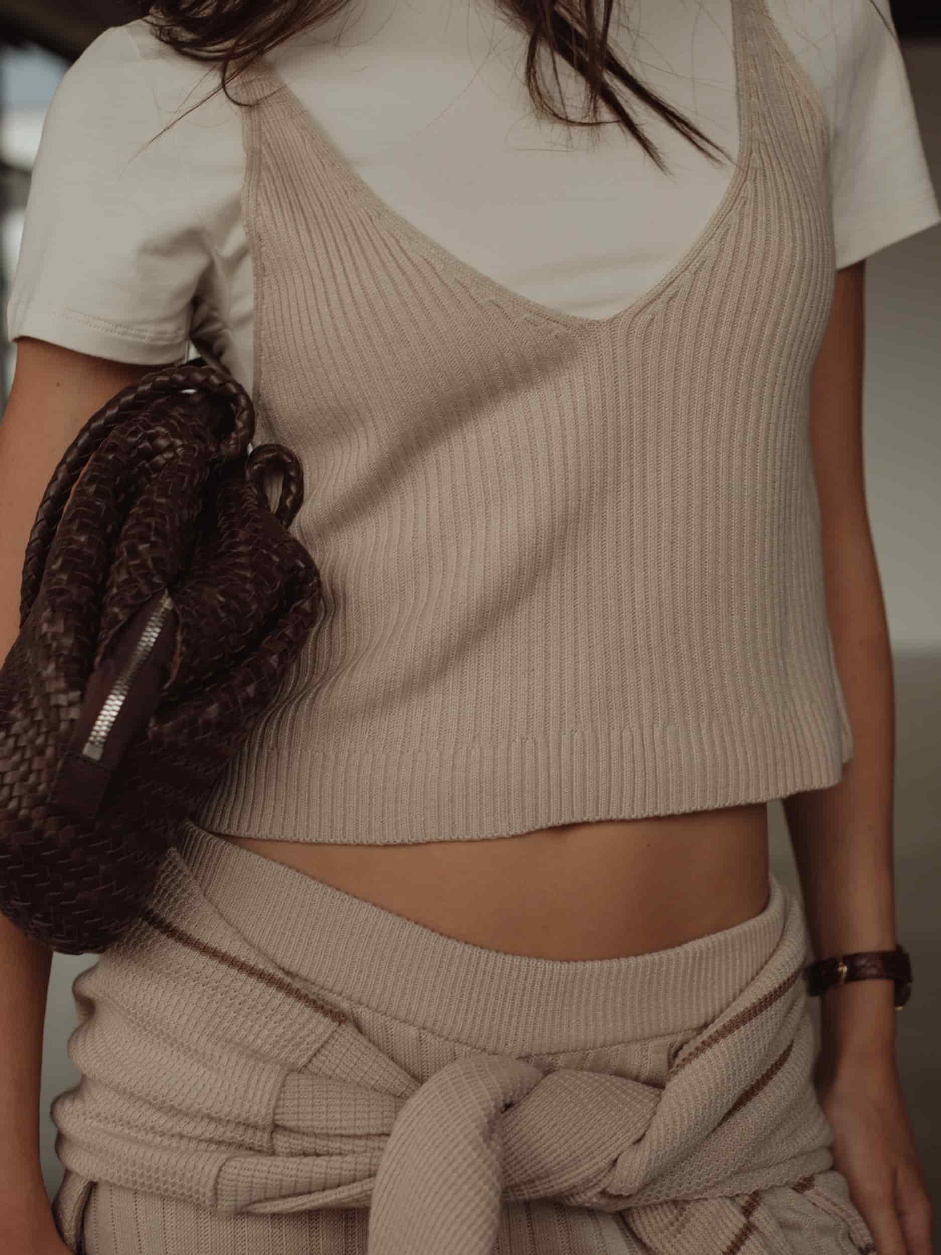 BASIC KNIT TANK TOP - NATURAL - miniatura 7