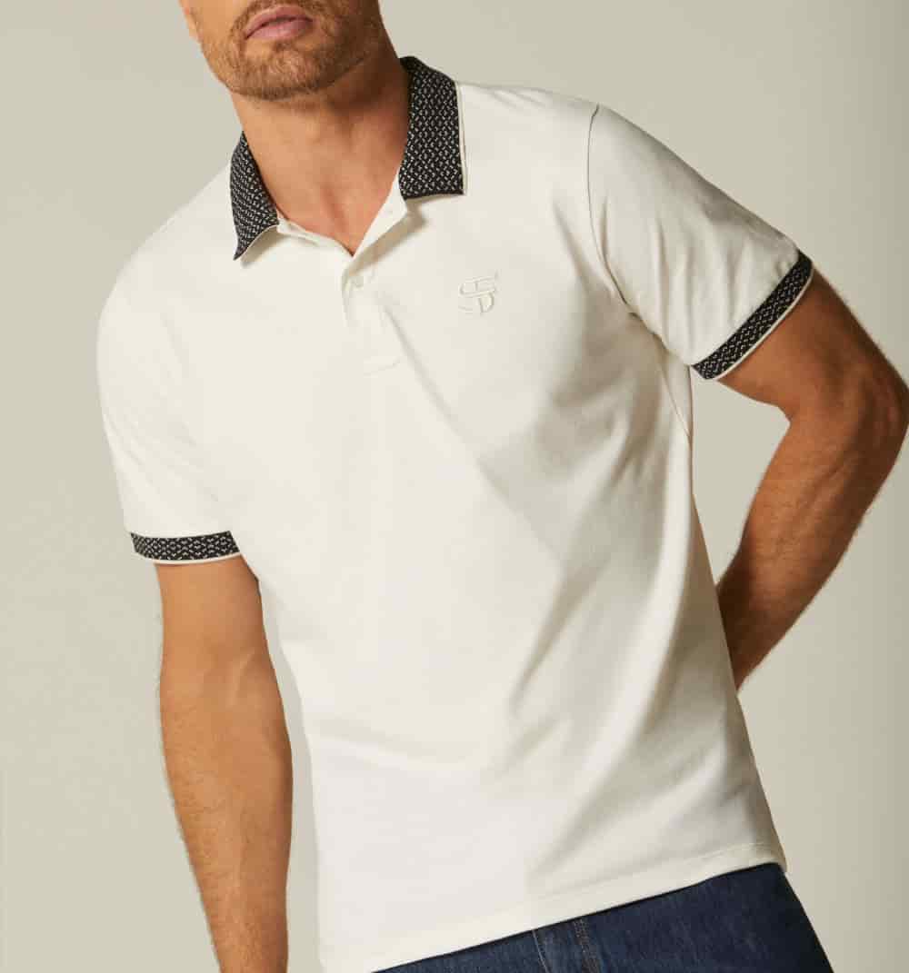 Polo para hombre con cuello con diseño - miniatura 7