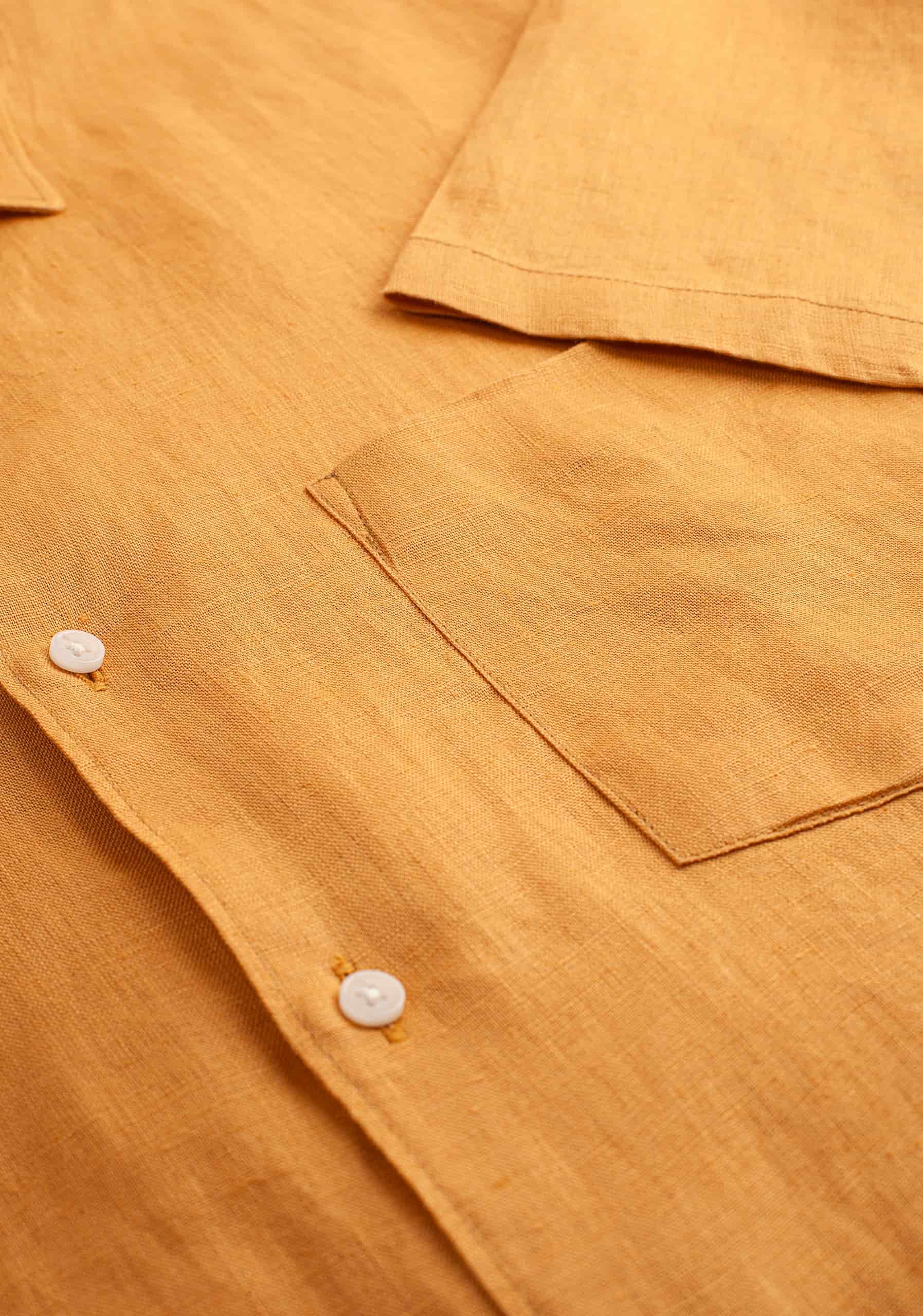 Camisa Lino Harlem Ocre - miniatura 2