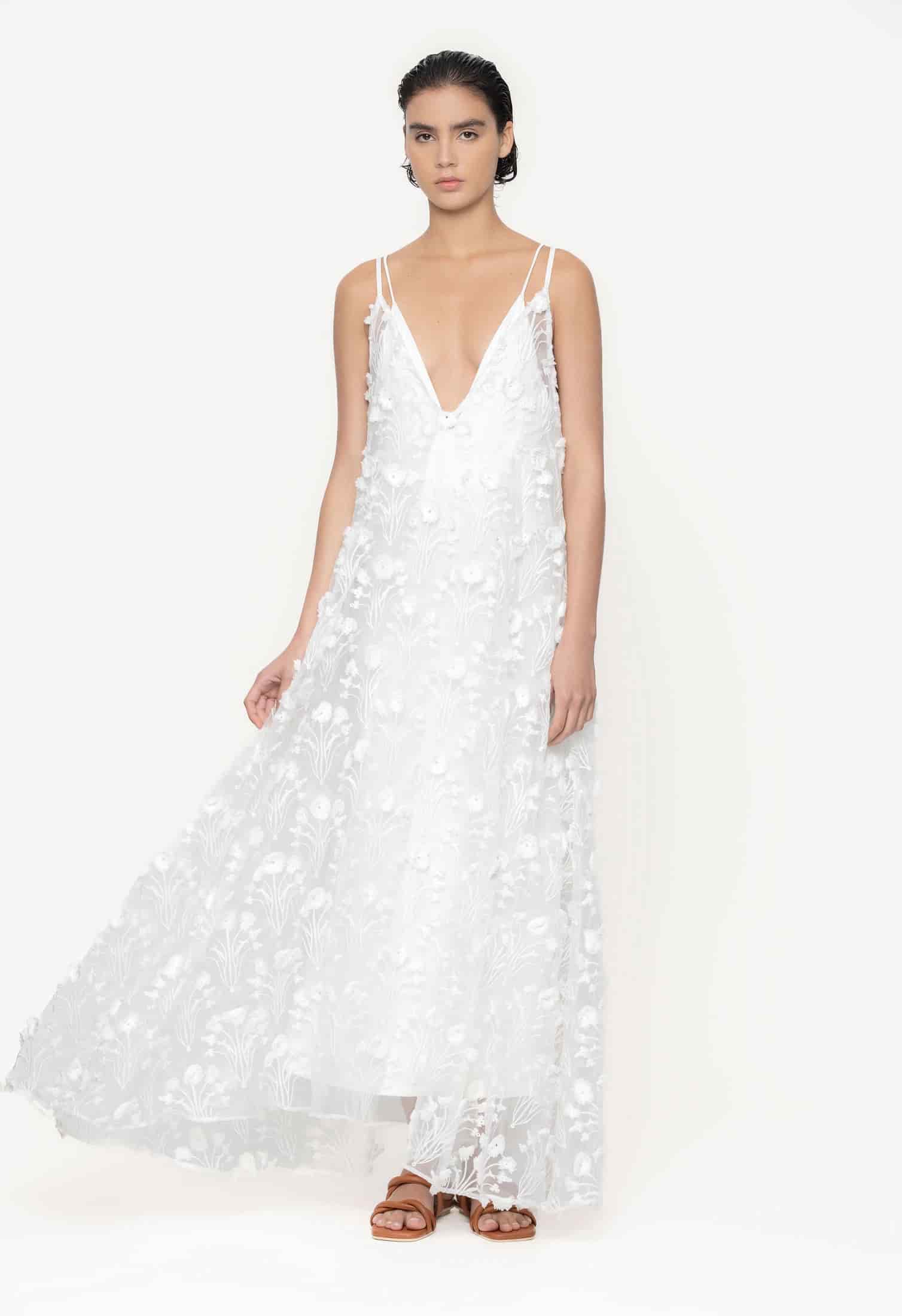 Hierbaluisa Diente de Leon Organza Maxi Dress - miniatura 3