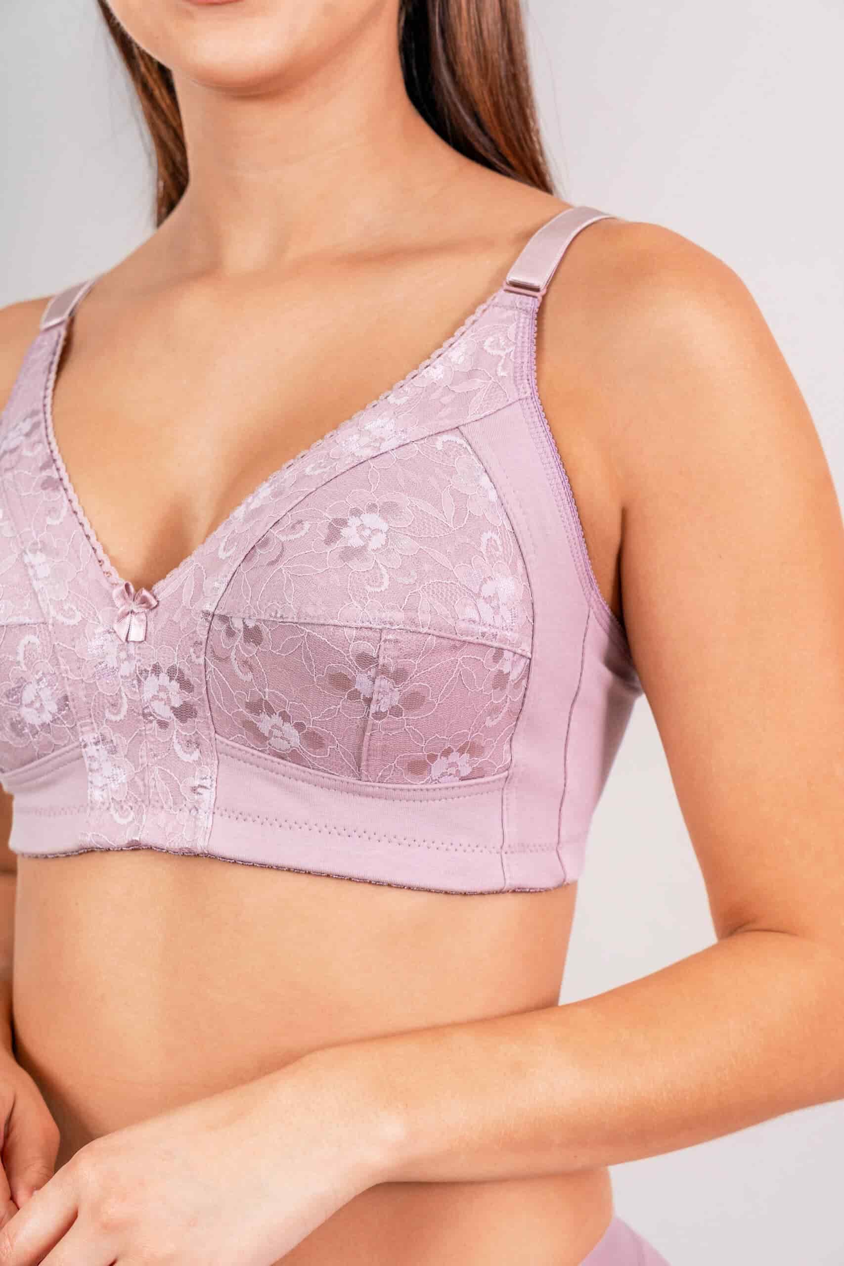 Brasier Clásico para Mujer en Algodón y Blonda - miniatura 1