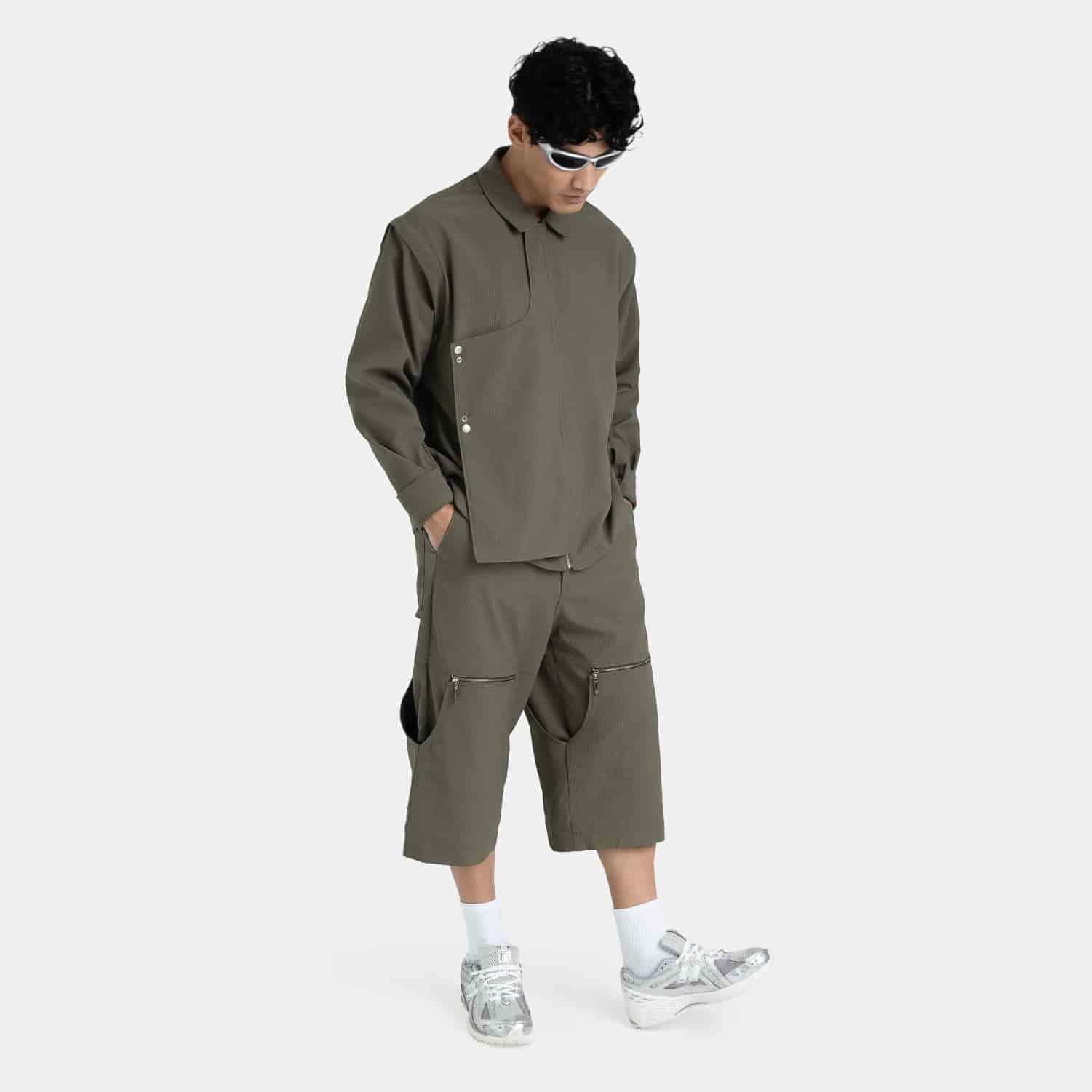 Convertible Utility Jacket Military Green - miniatura 10