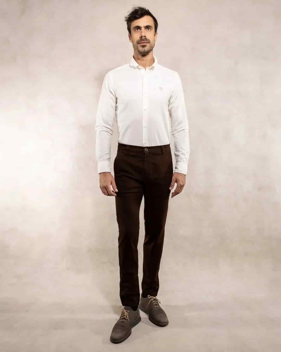 Pantalon Elastico Cafe  Oscuro - miniatura 4
