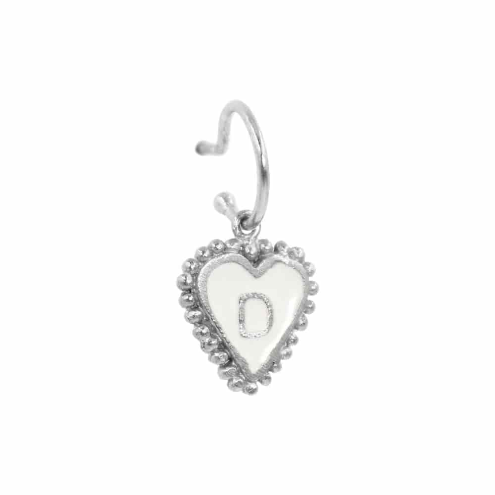 PreOrder Baby Hoops 9mm Letra Heart Plata - miniatura 10