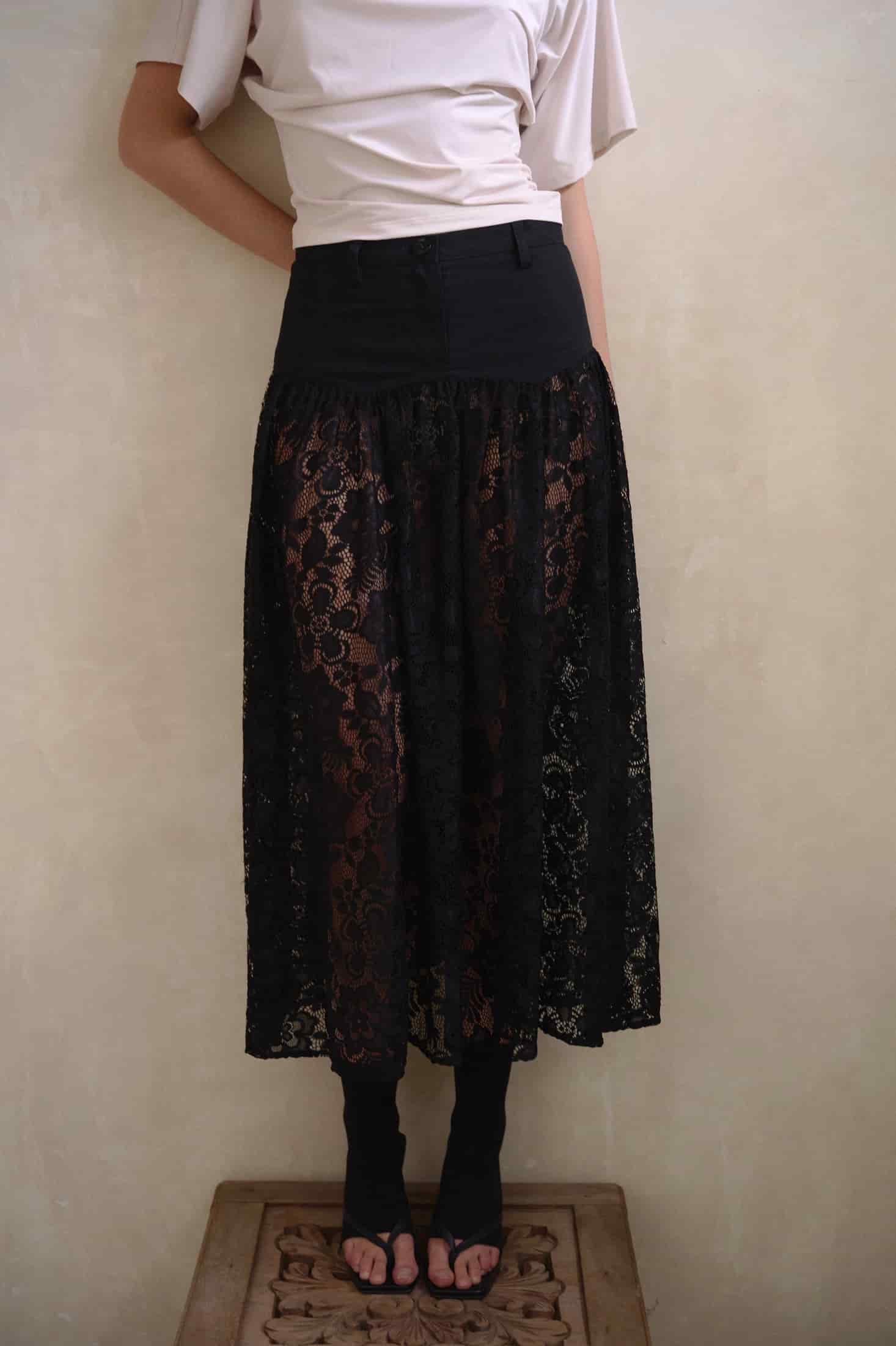 MIDNIGHT LACE SKIRT - miniatura 3