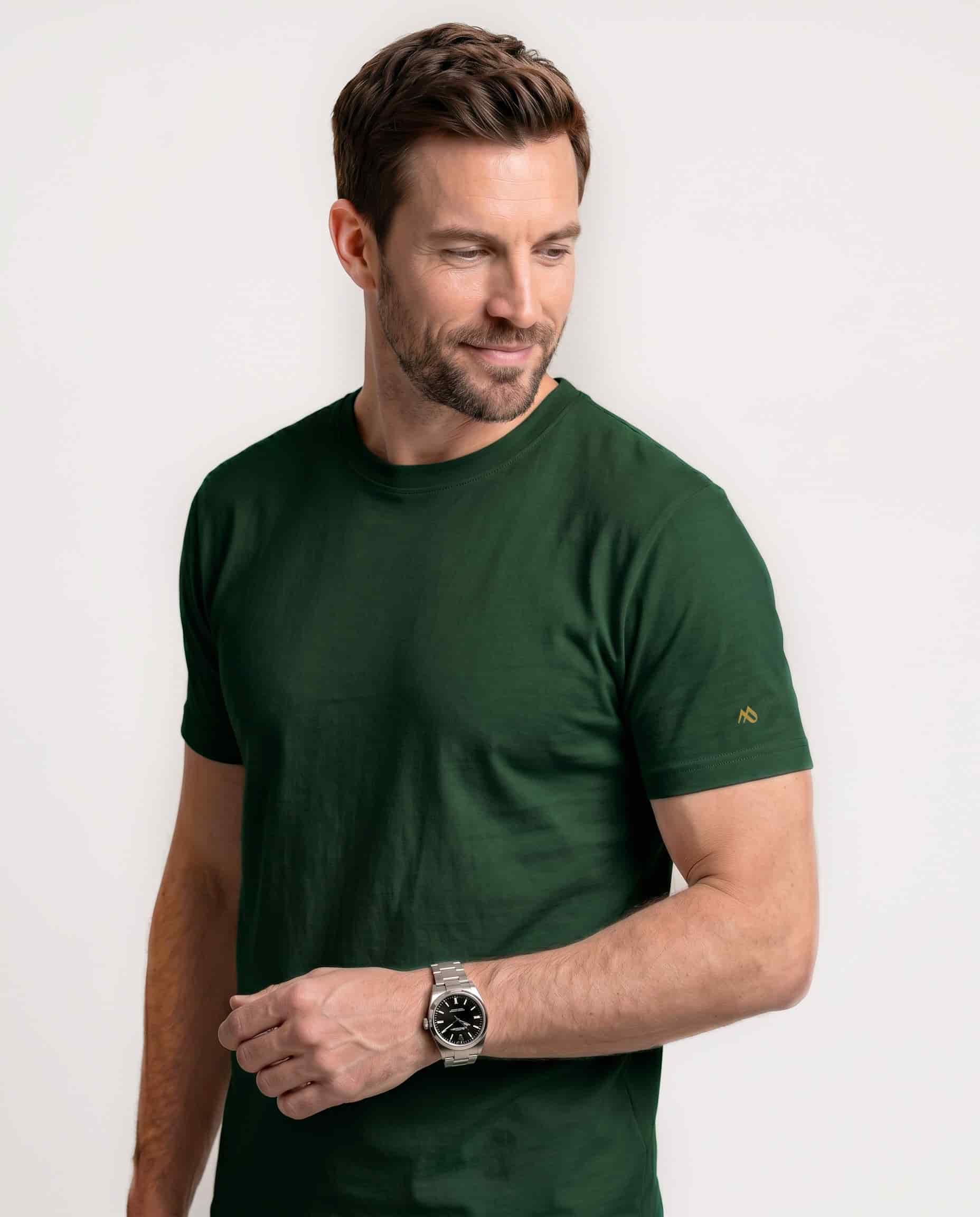Camiseta Slim Fit Verde Pino - miniatura 1
