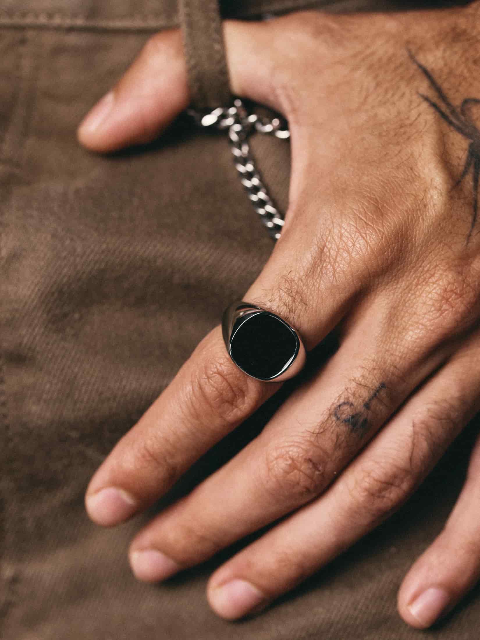 Anillo Nero Plateado - miniatura 2