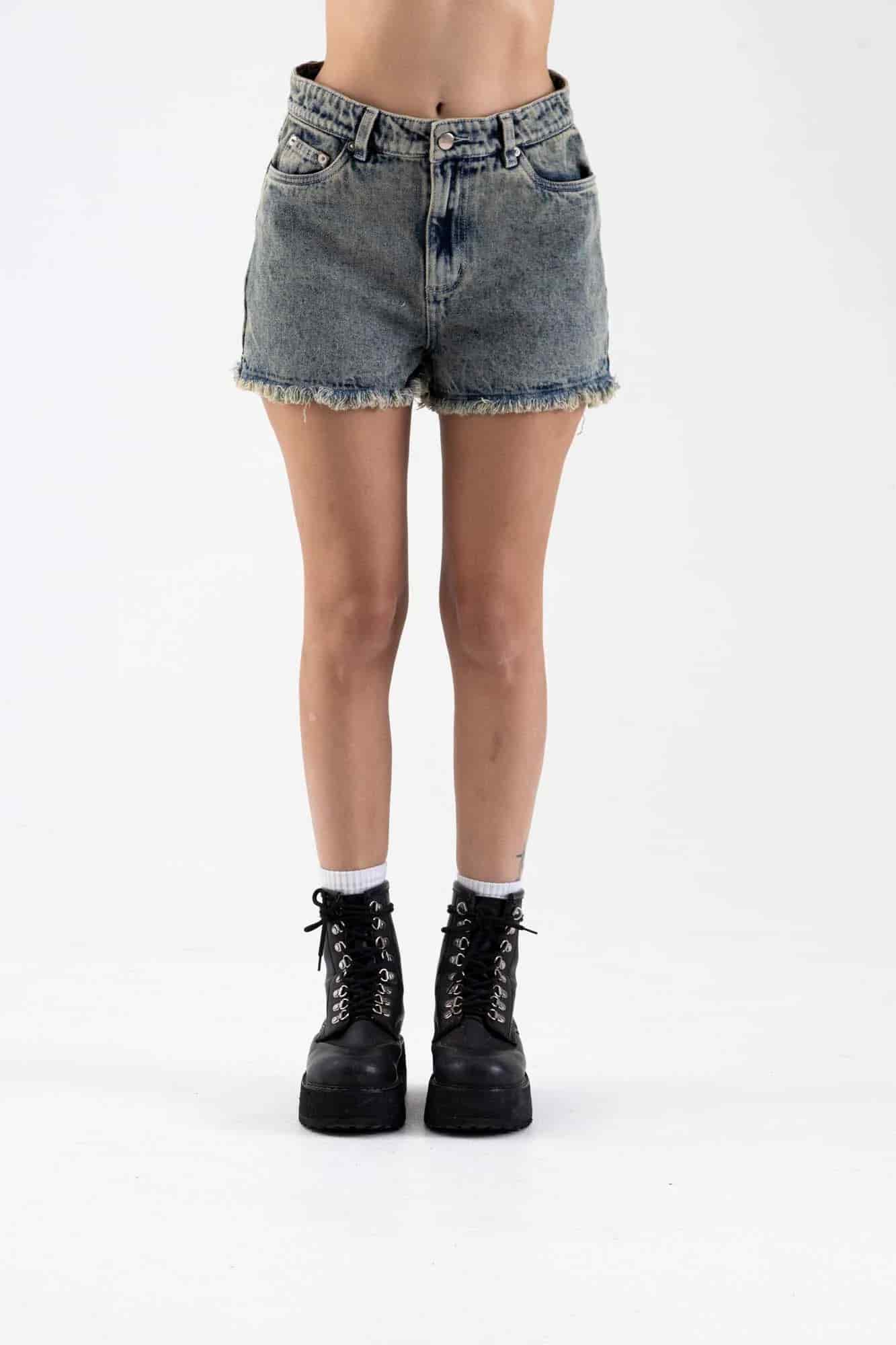 BLACK ACID DENIM SHORT - miniatura 40