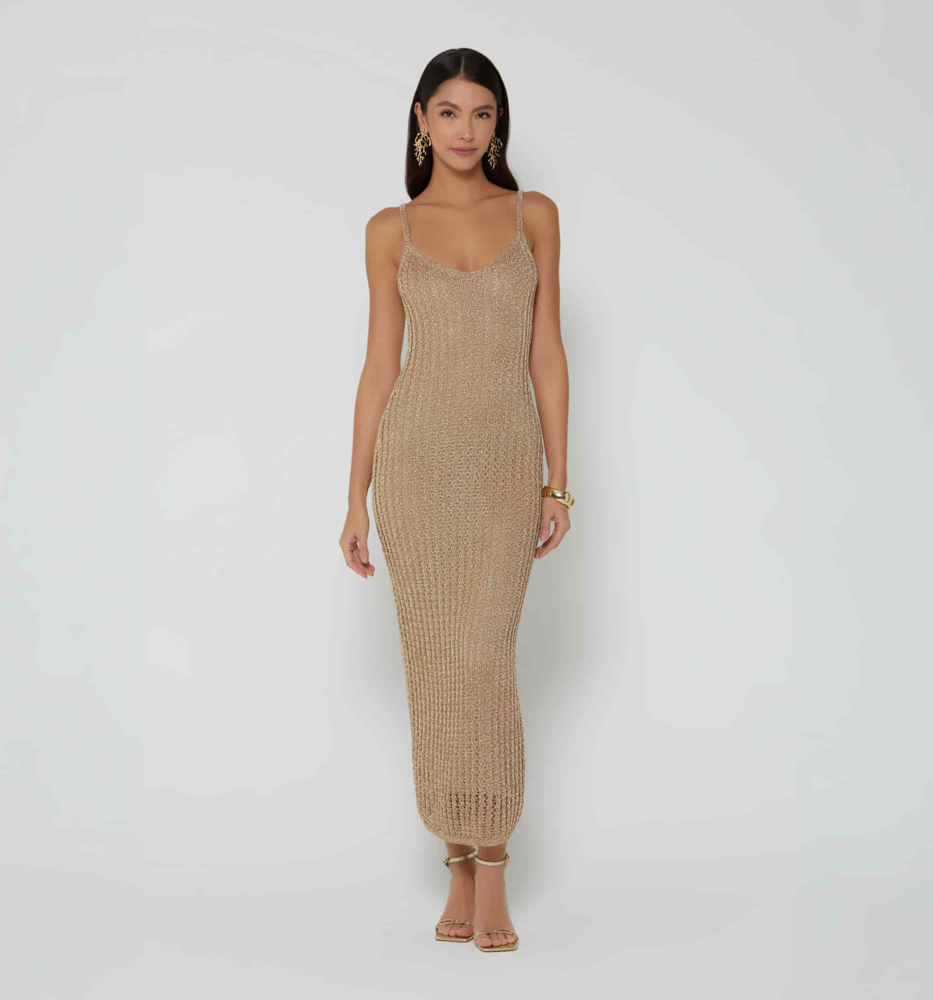 Vestido para mujer de tejido abierto - miniatura 1