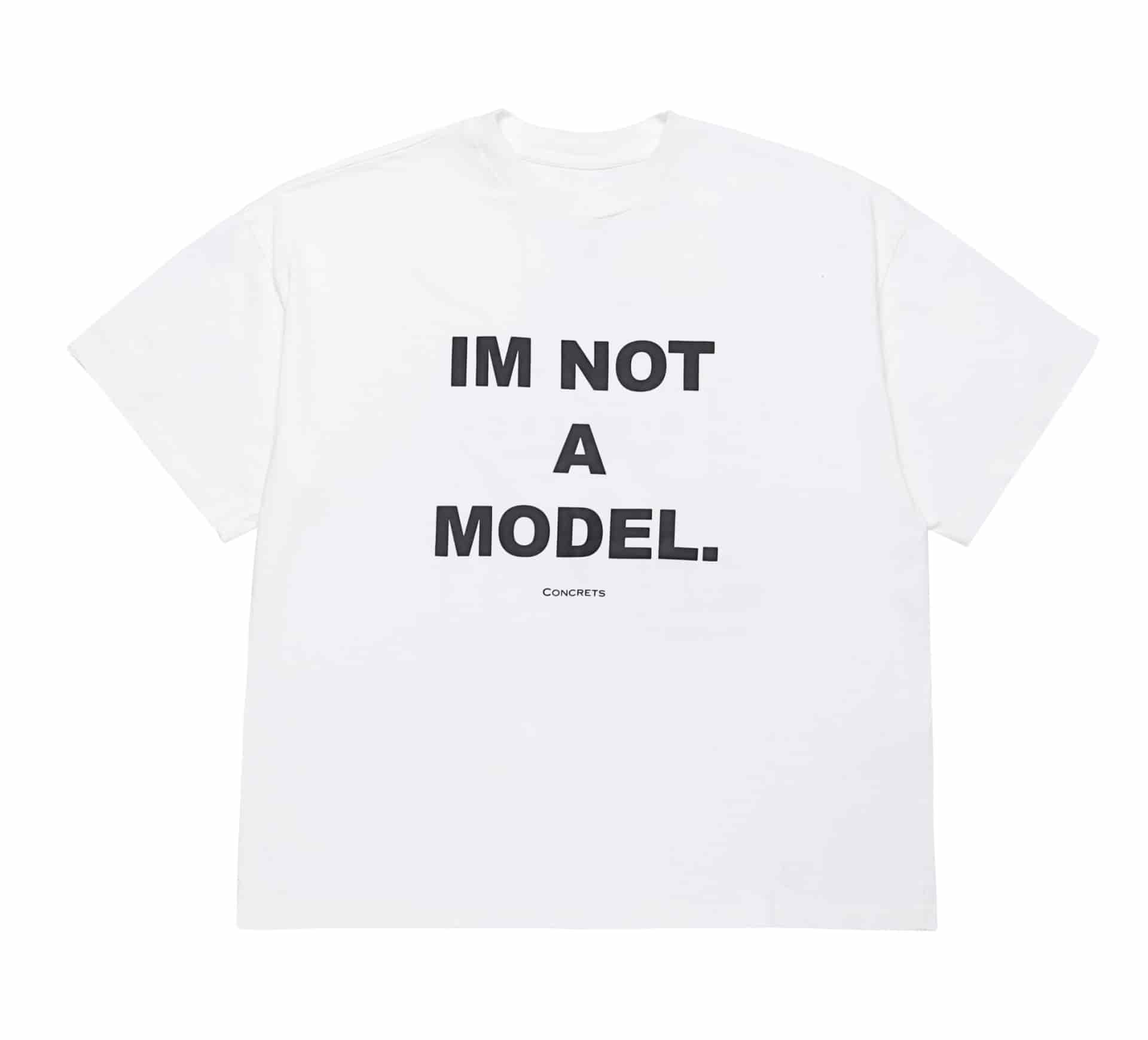 I'M NOT A MODEL T-SHIRT — WHITE - miniatura 2