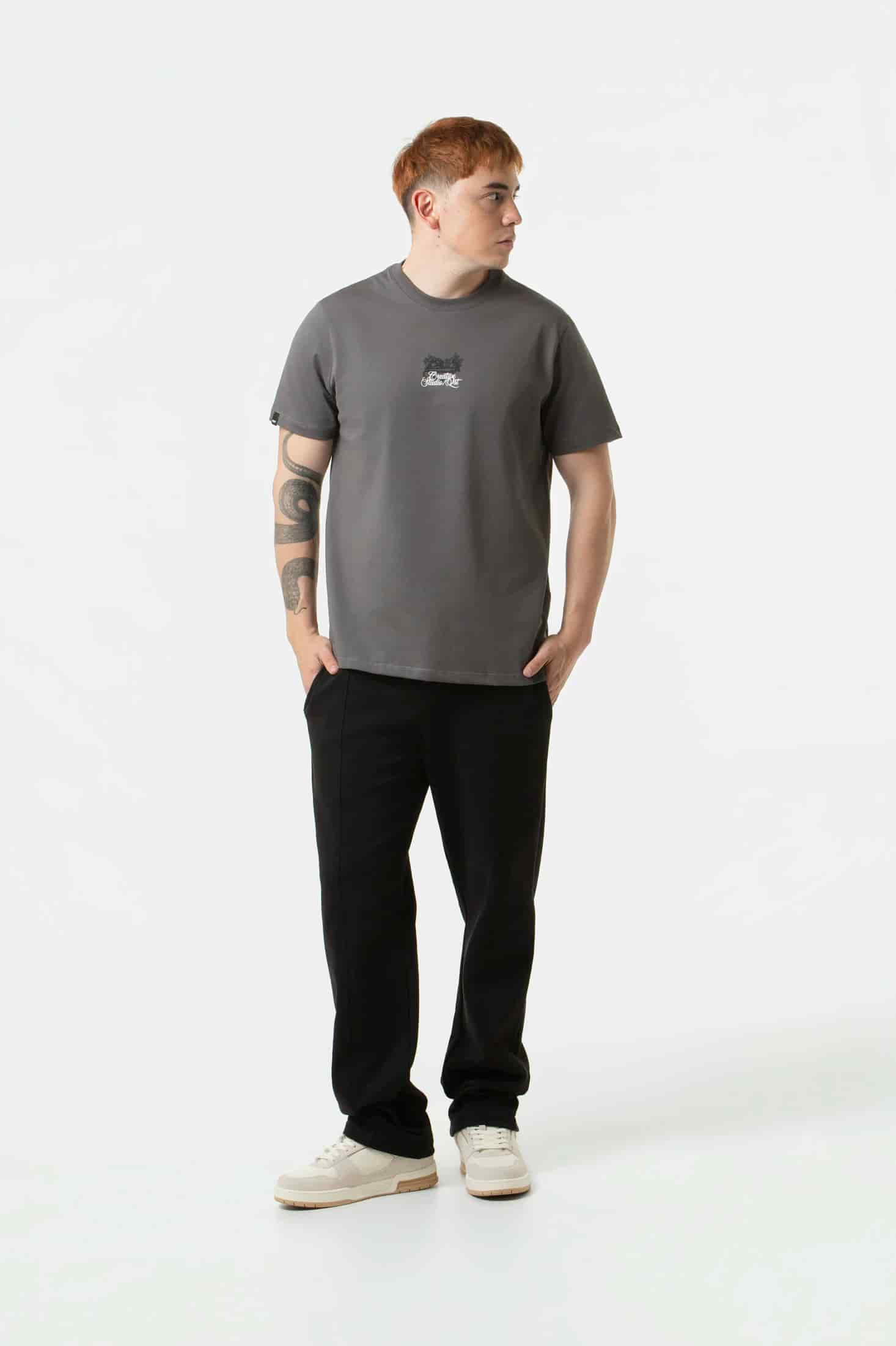 CAMISETA ESPECIAL ESTAMPADO LOCALIZADO COLOR NEGRO-GRIS - miniatura 4