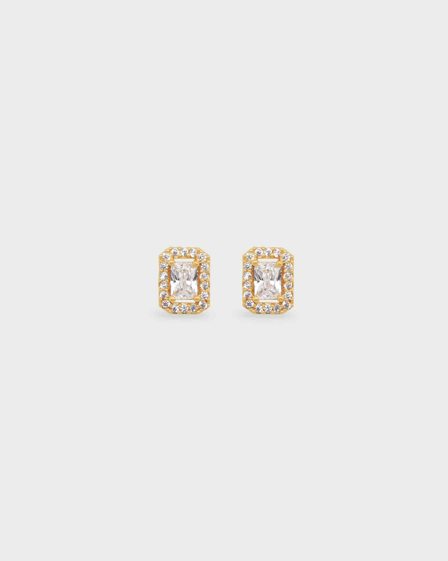 Aretes Rectángulo Cristal - miniatura 2