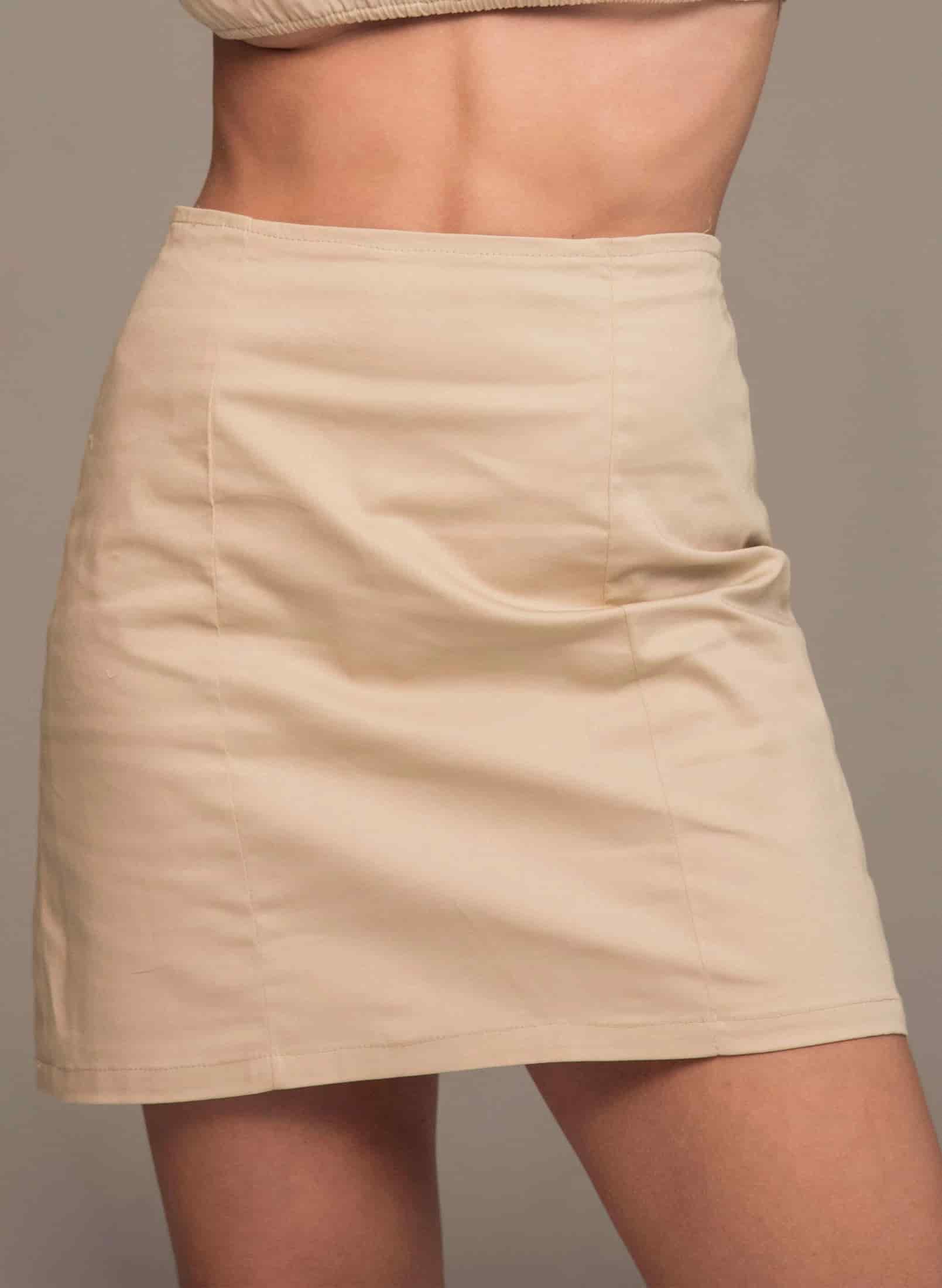 Falda Row de algodón - beige - miniatura 1