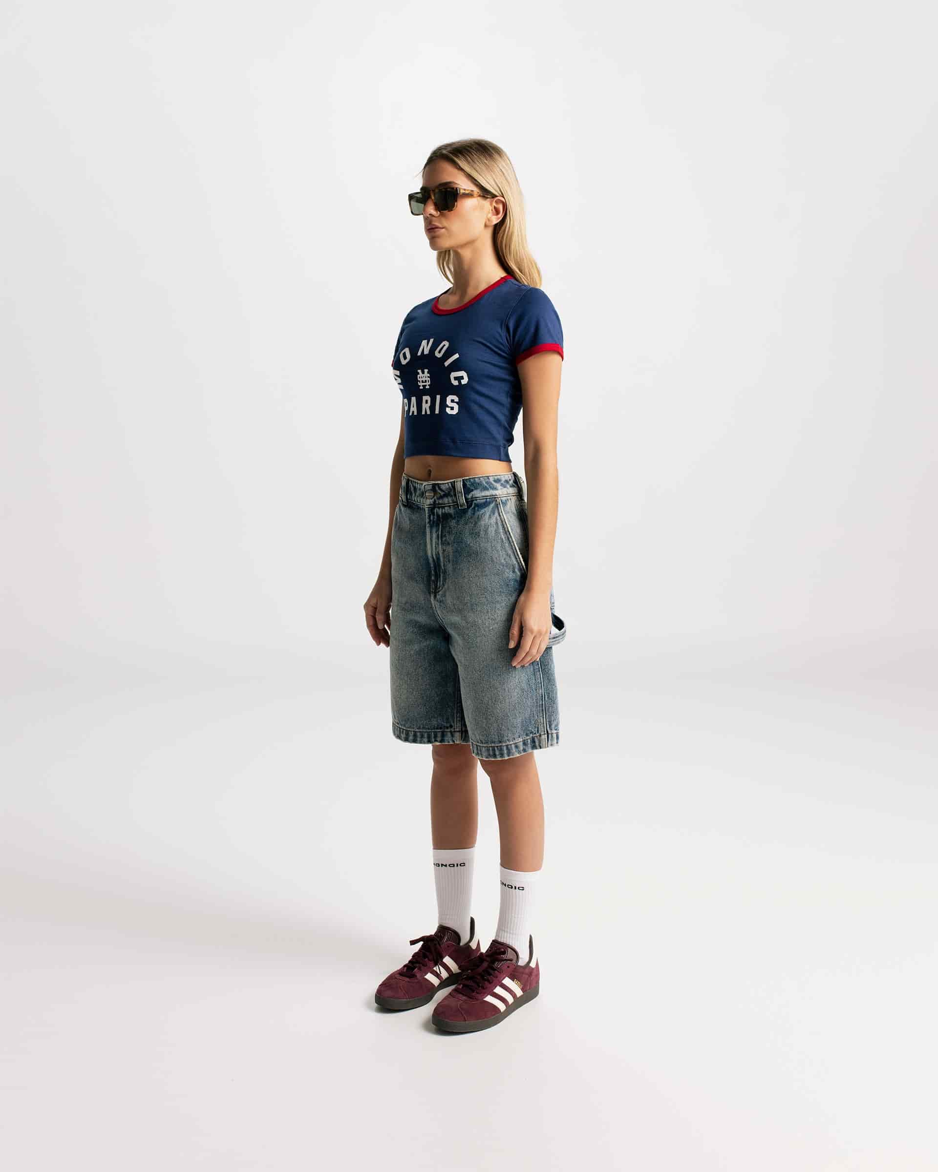 Crop Top Monoic Paris - Azul Navy y Rojo - miniatura 5