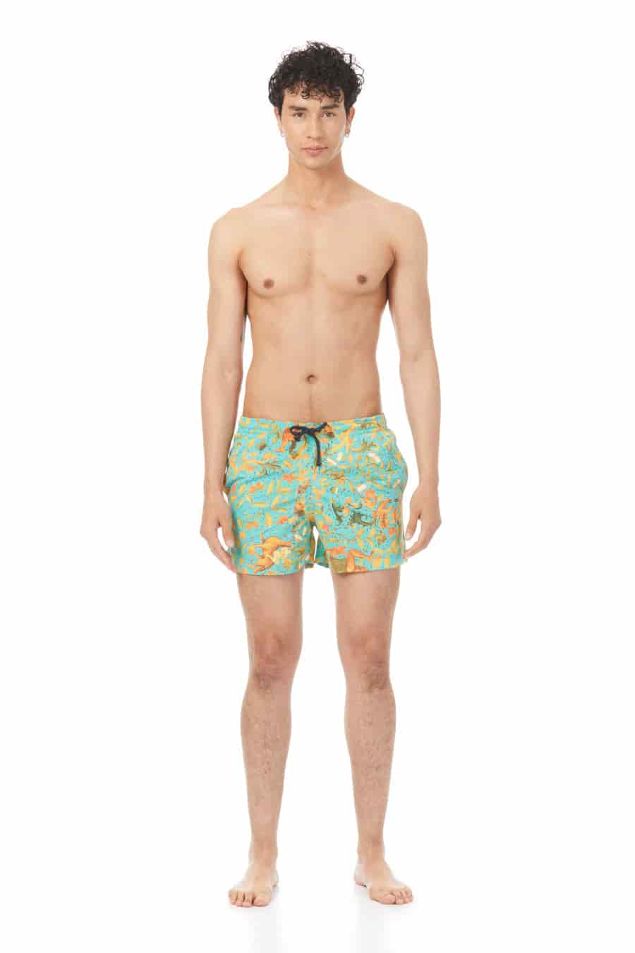 Men's lorenzo swim trunk turquoise - miniatura 1