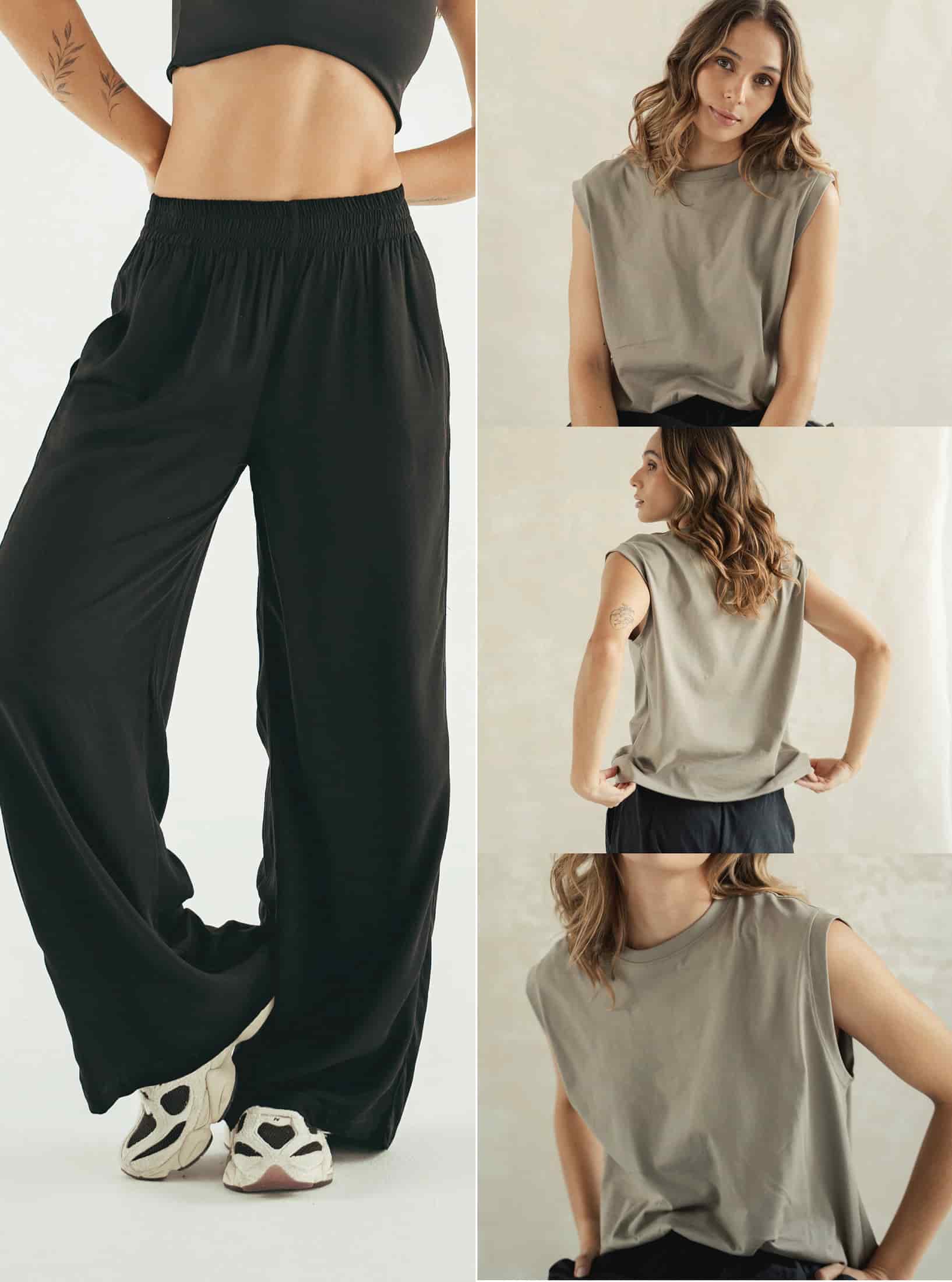 Pack Palazzo Black + Muscle Tee - miniatura 5