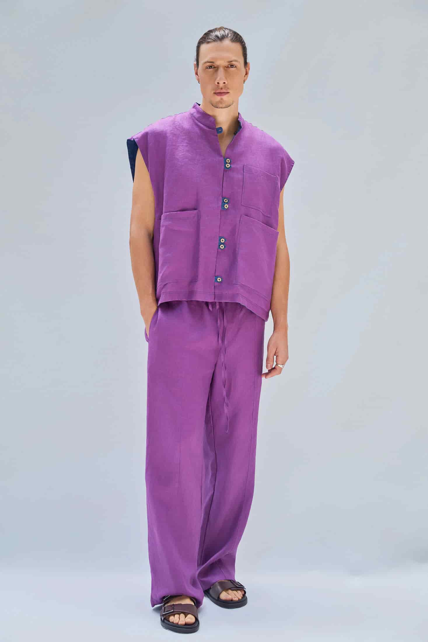 GEORGE PANTS PURPLE - miniatura 1