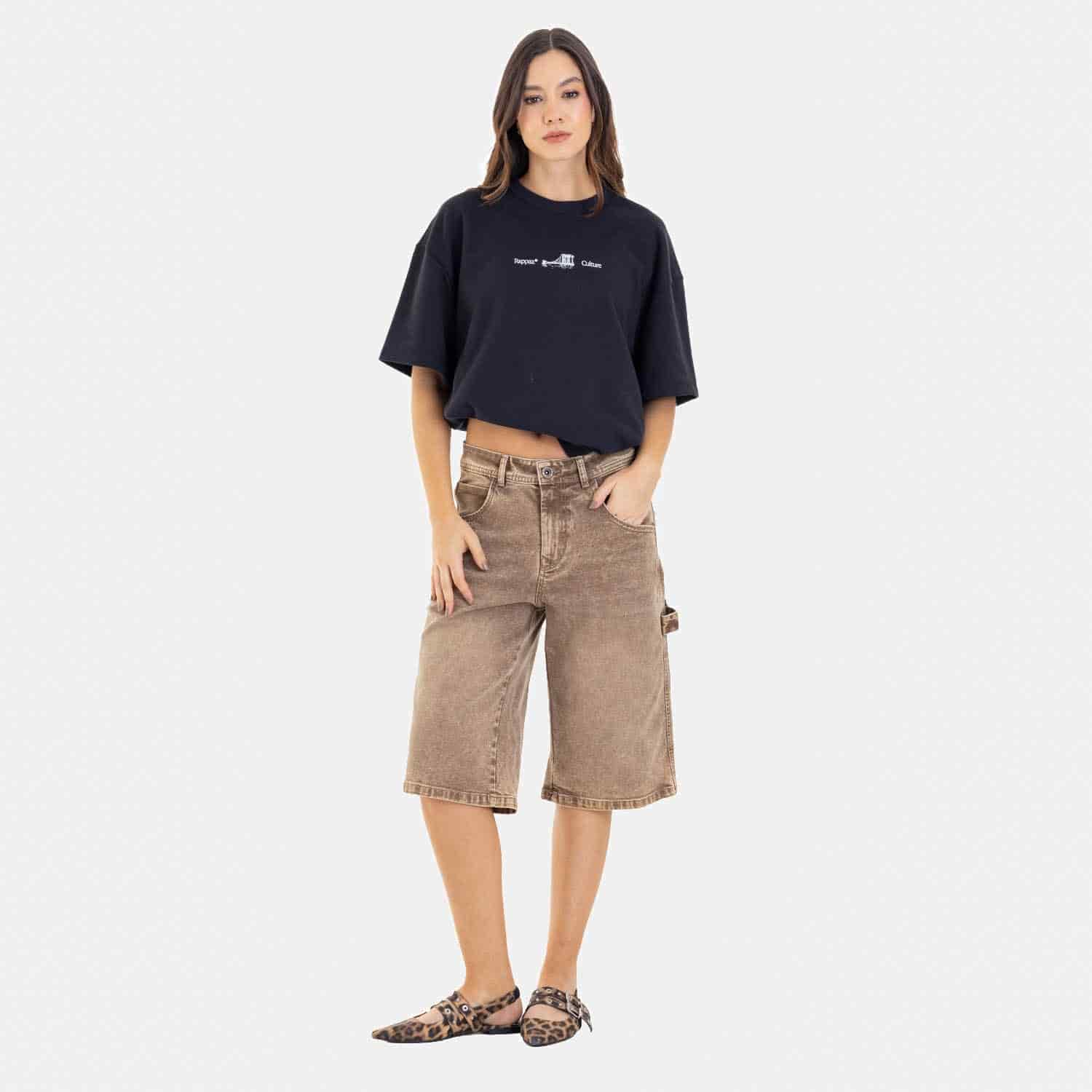 Boxy Fit Tee Brooklyn Bridge Negro - miniatura 4