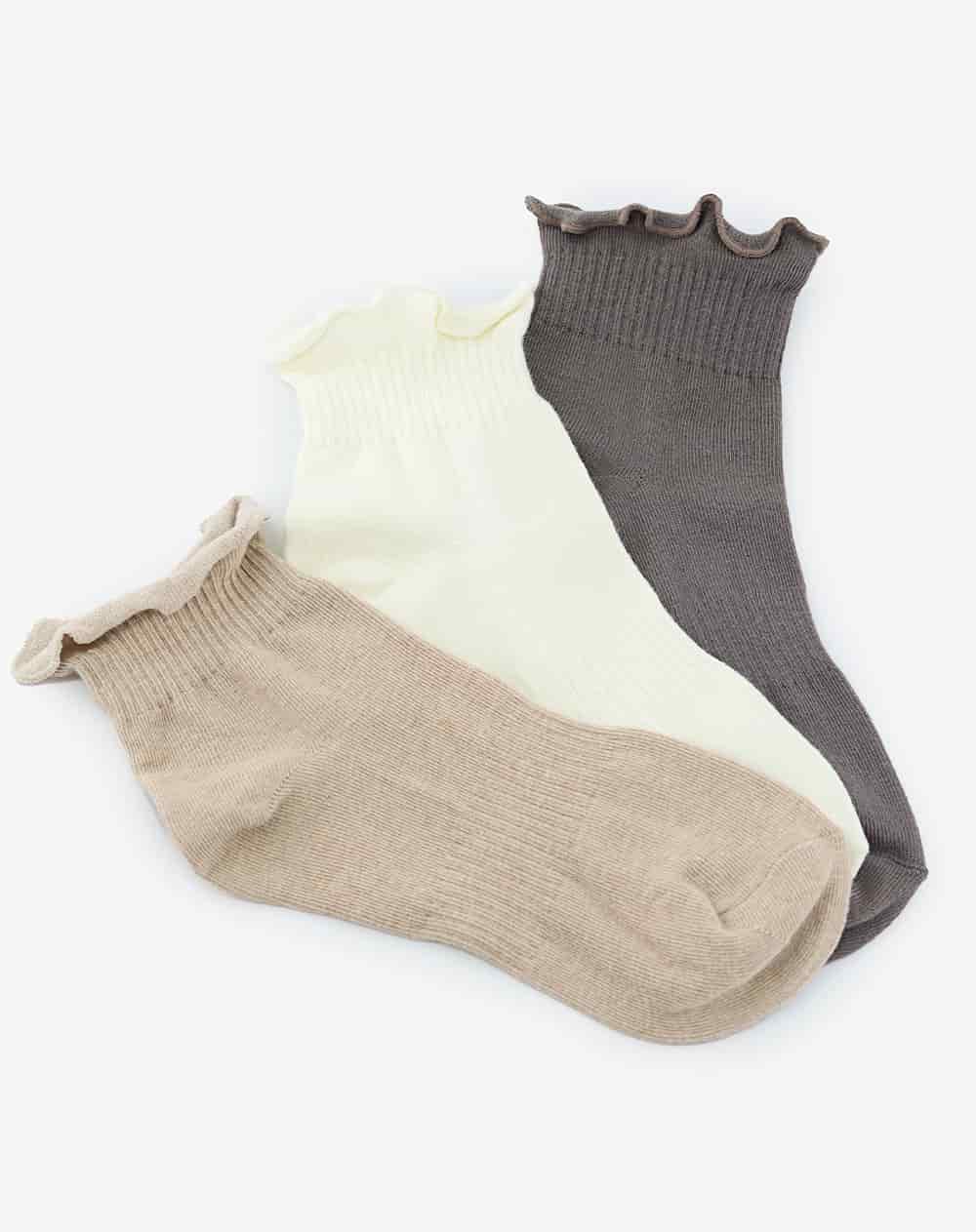 Medias mujer tobillera pack x3 surtido - miniatura 4