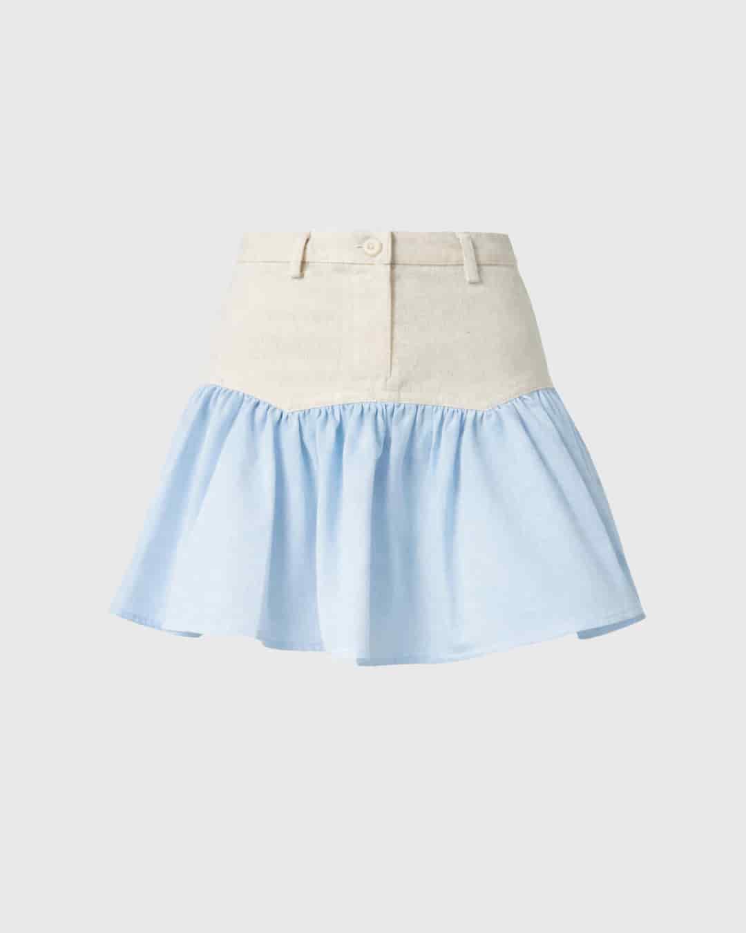 SAND STRIPE MINI SKIRT (SKY) - miniatura 1