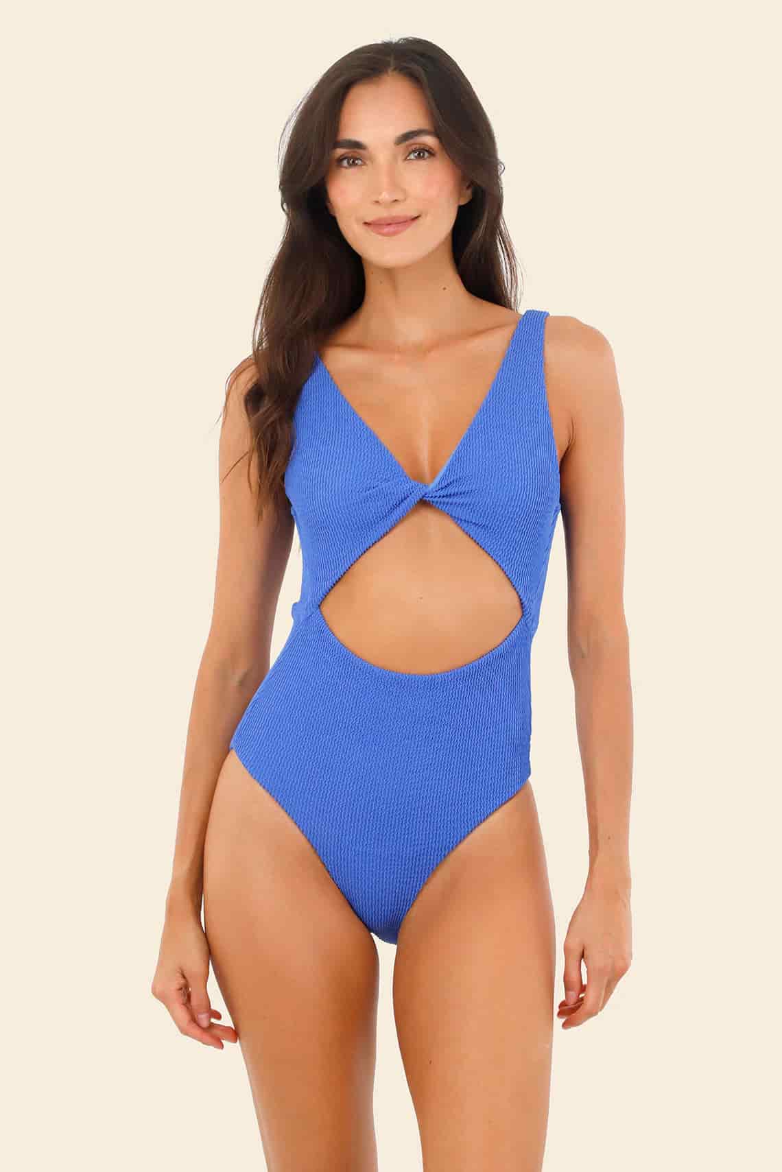 Textured Wave Sunny Blue Twix One Piece - miniatura 1