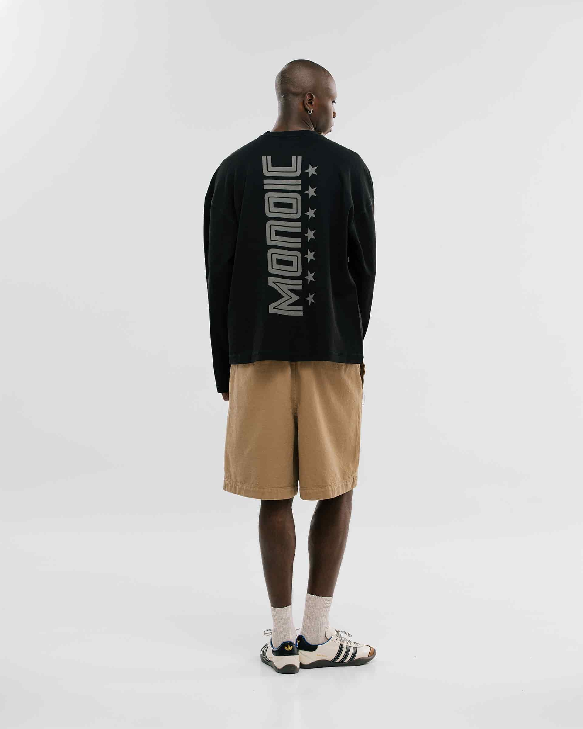 Camiseta Oversized Shield Waffle Long Sleeve - Negro (Exclusive) - miniatura 4