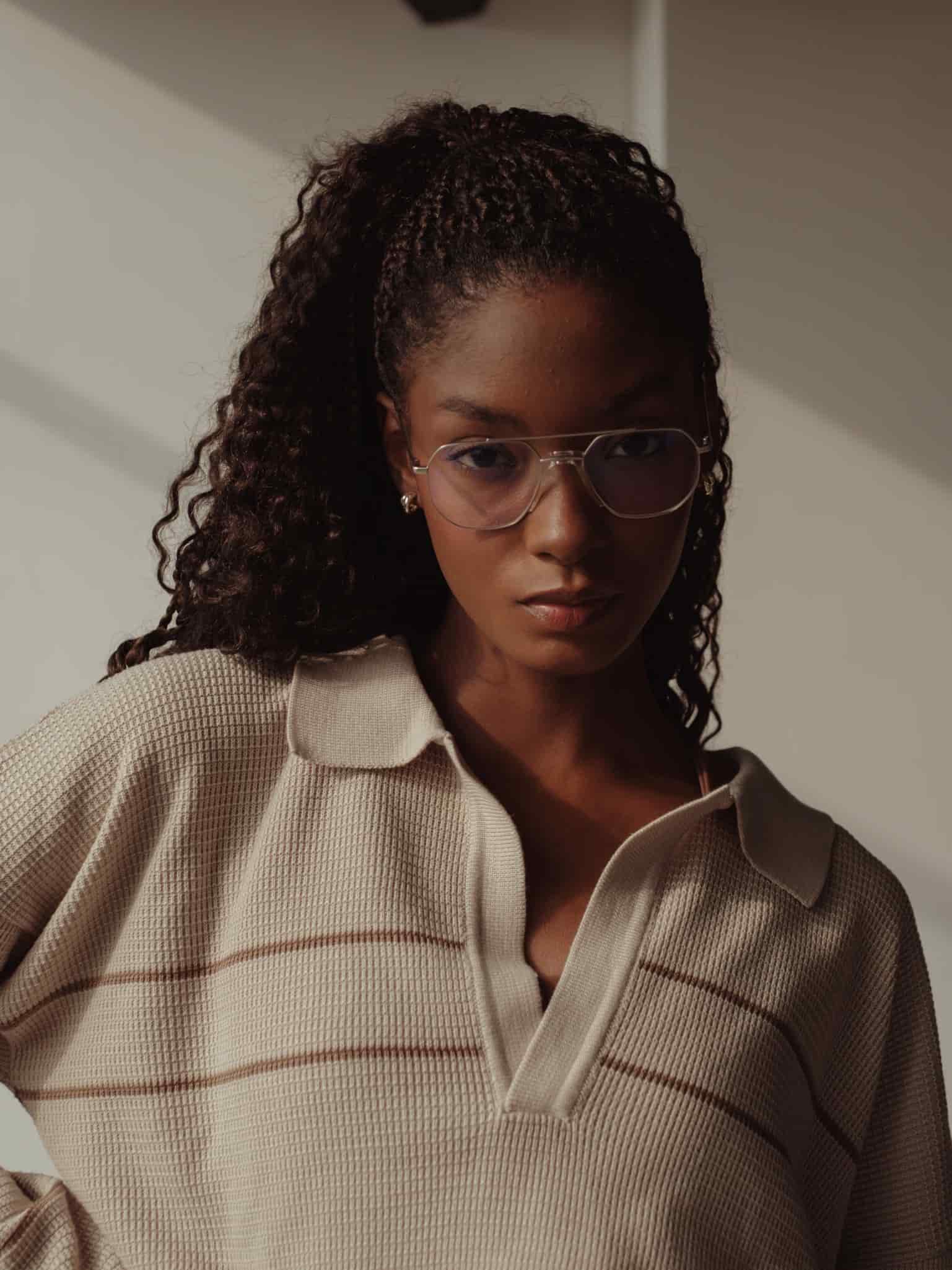 RUGBY KNIT SWEATER - NATURAL & SEPIA - miniatura 7