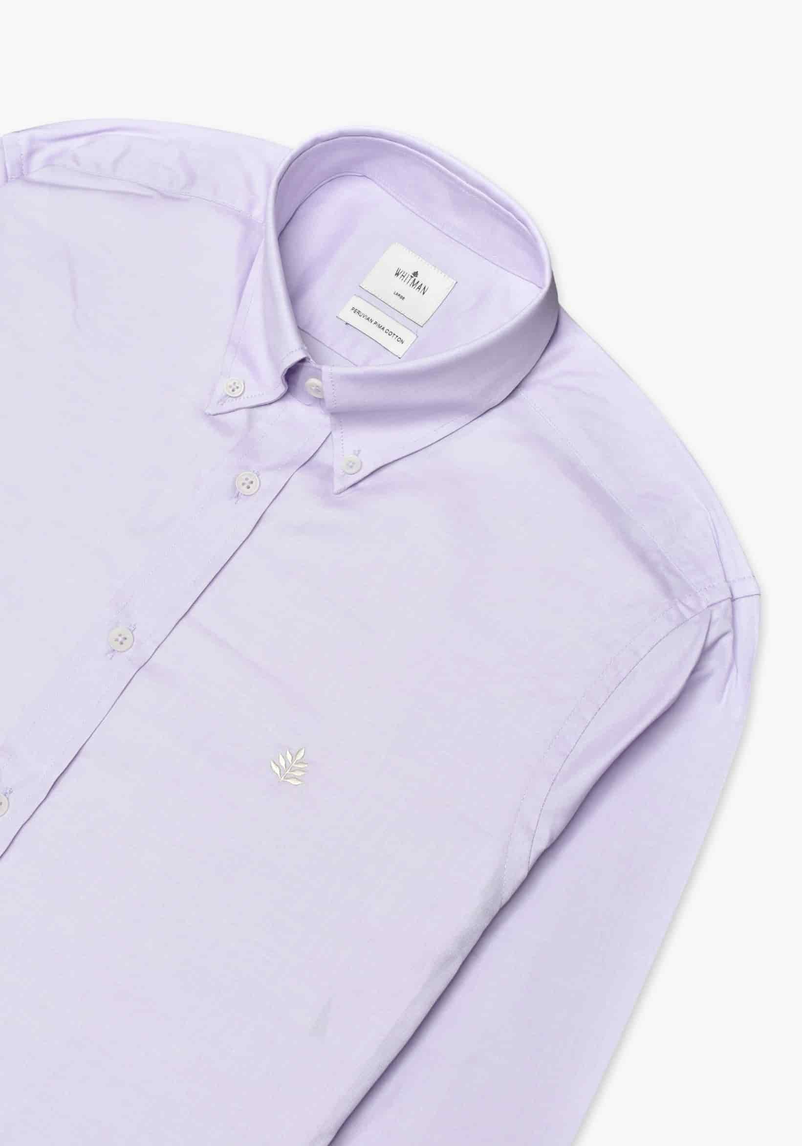 Camisa Lila Cuello Button Down L-Atn - miniatura 2