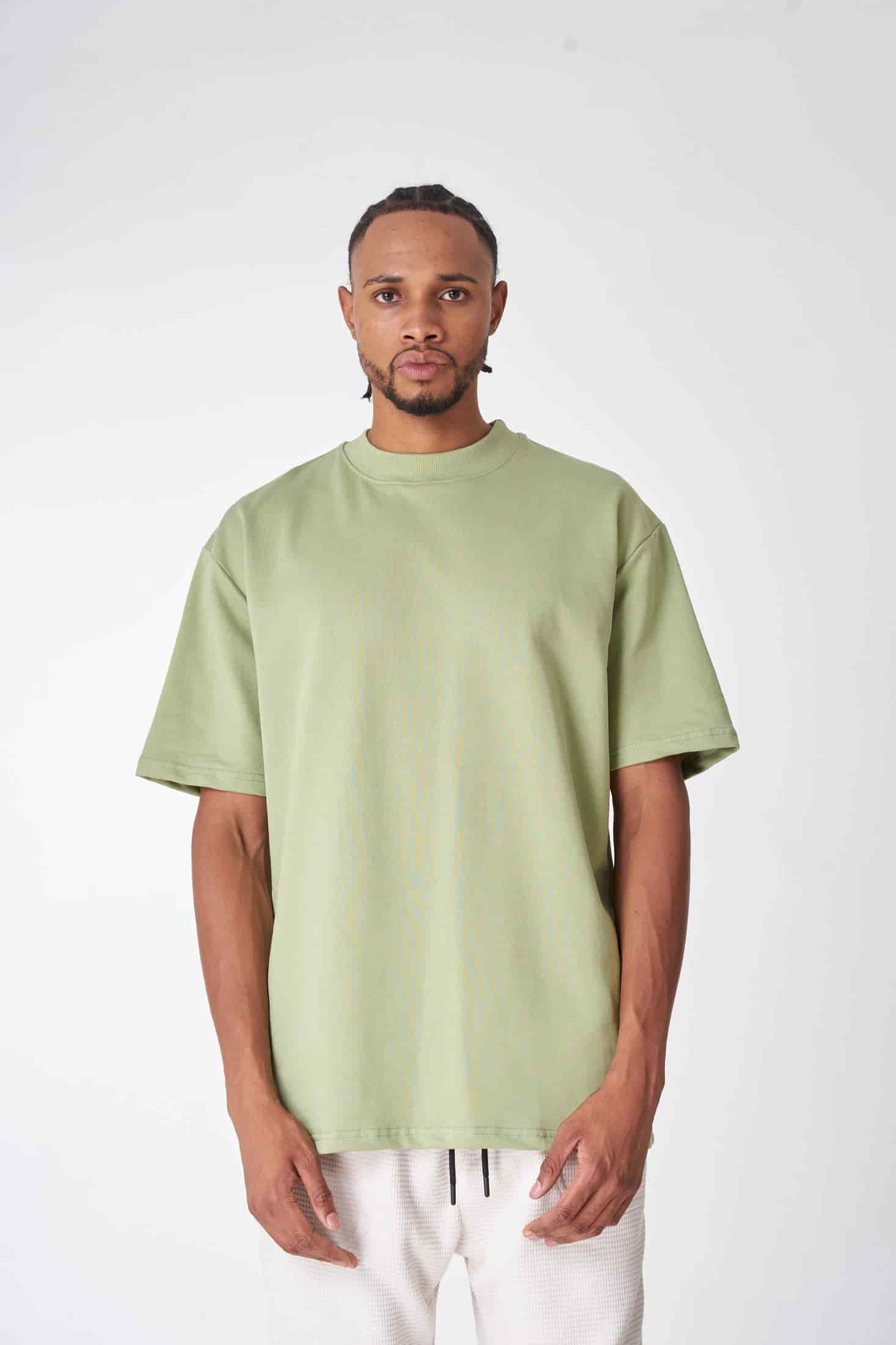 CAMISETA 300 GRAMOS 100% ALGODÓN VERDE CLARO - miniatura 1