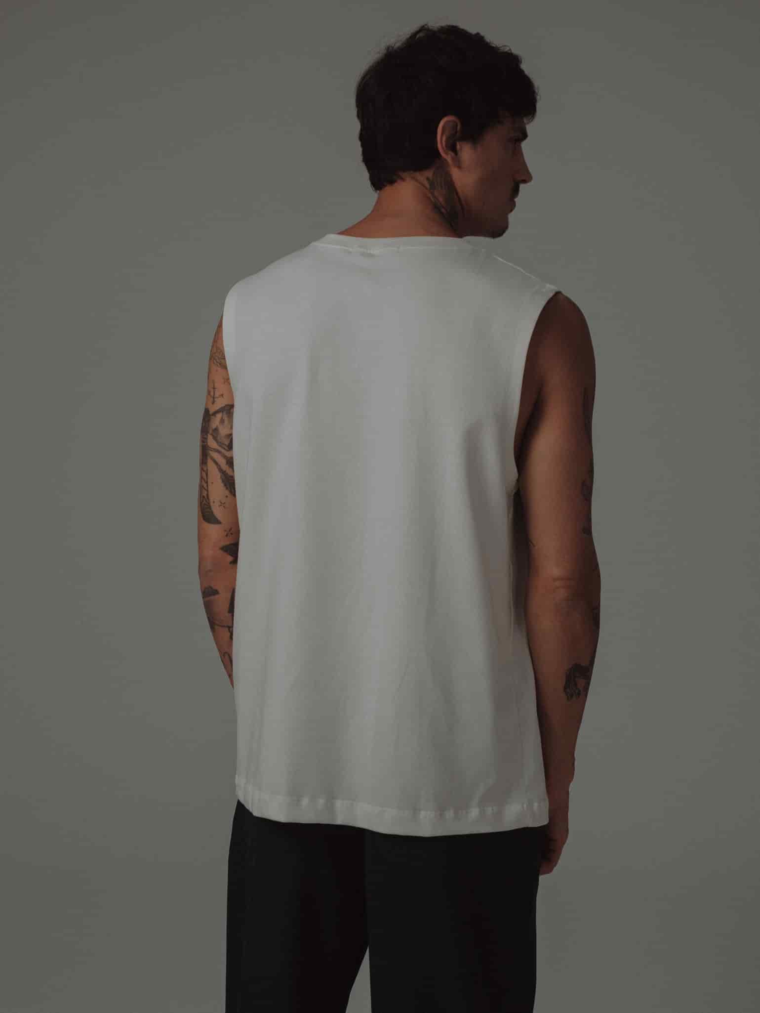 MUSCLE T-SHIRT MEN - SOFT WHITE - miniatura 5