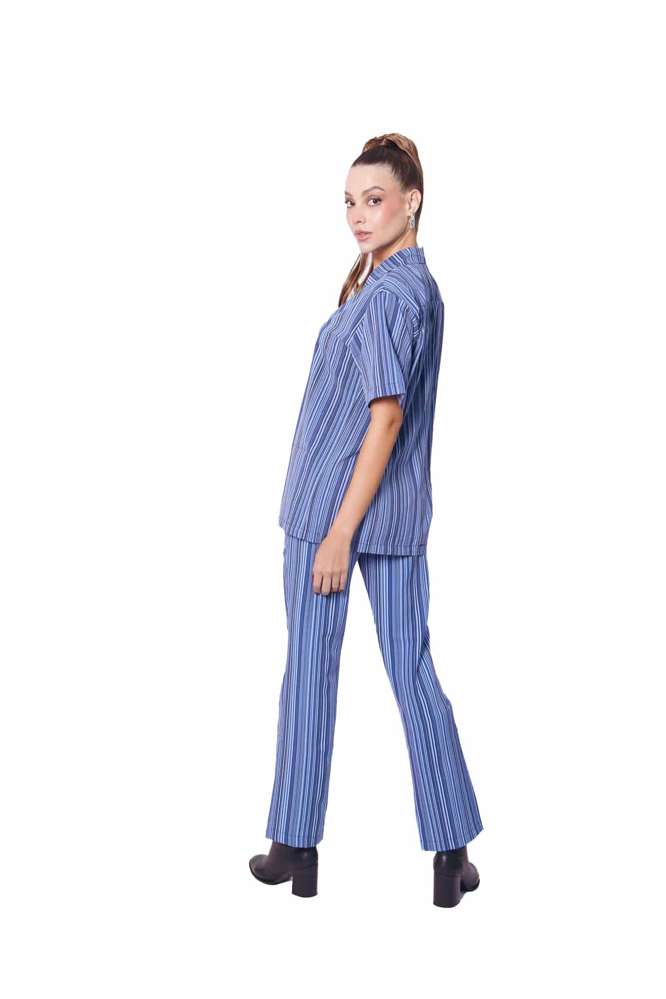 Camp Shirt in Blue Stripes - miniatura 3