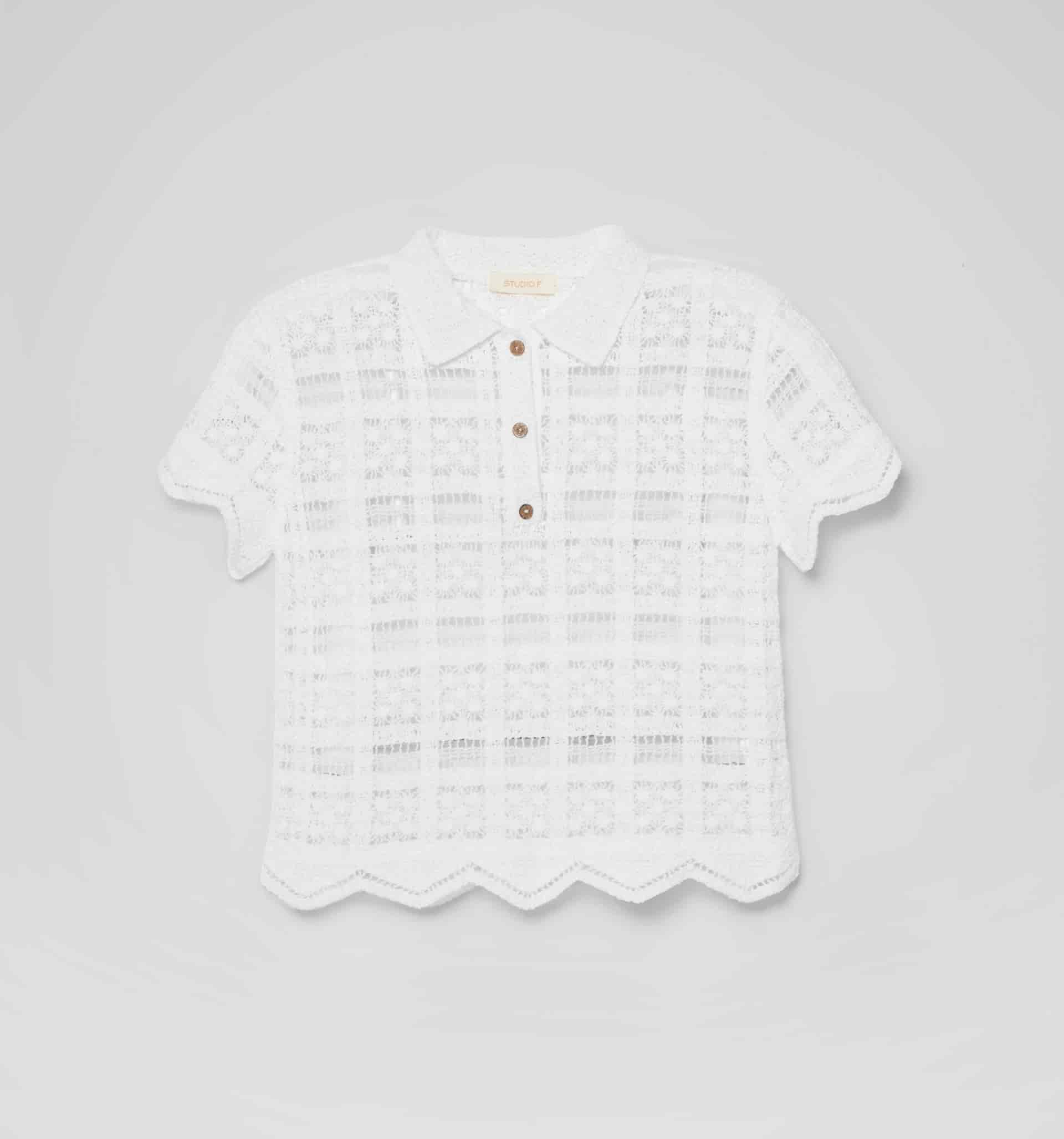 Blusa manga corta en crochet - miniatura 5