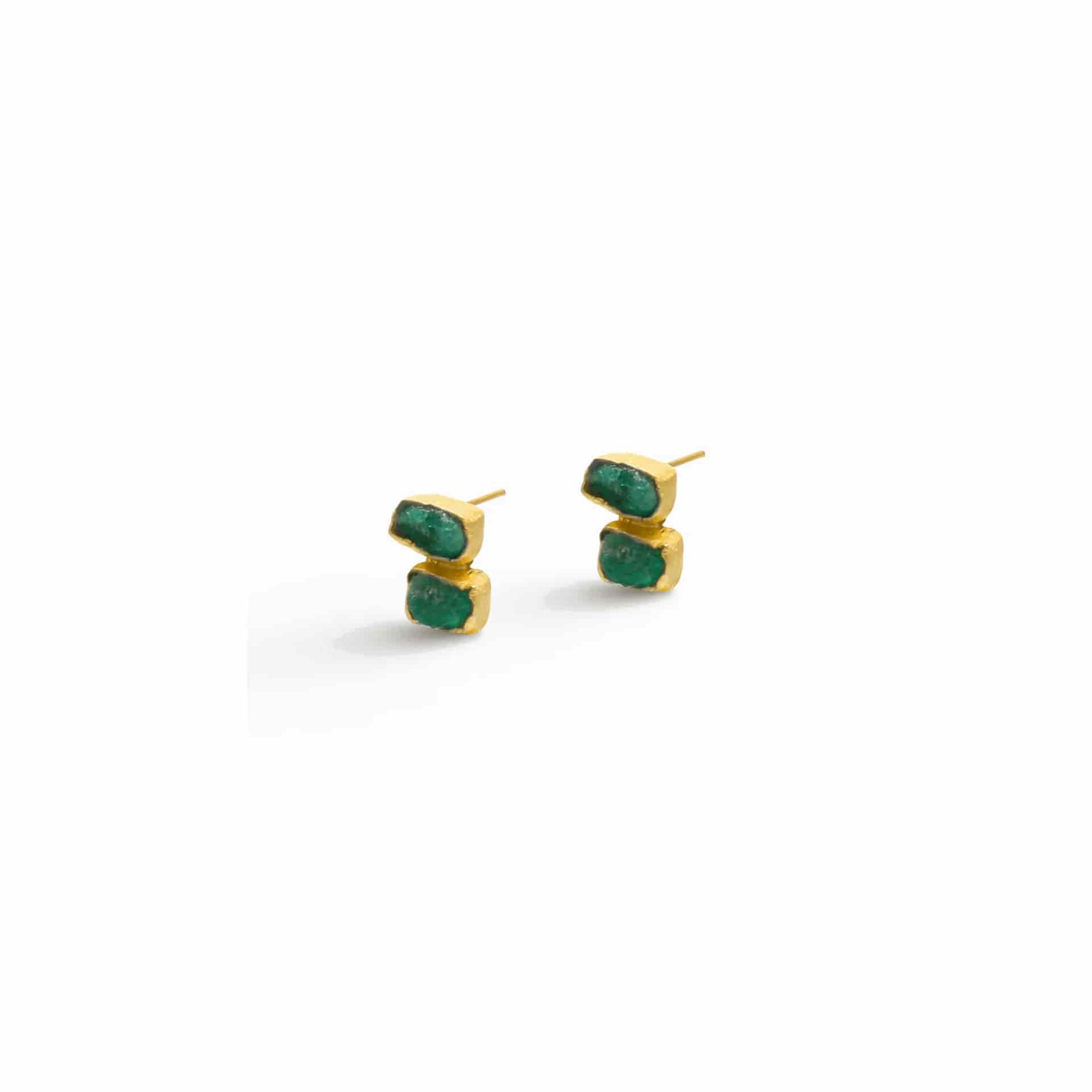 ARETES MAYA 2 PIEDRAS - miniatura 3