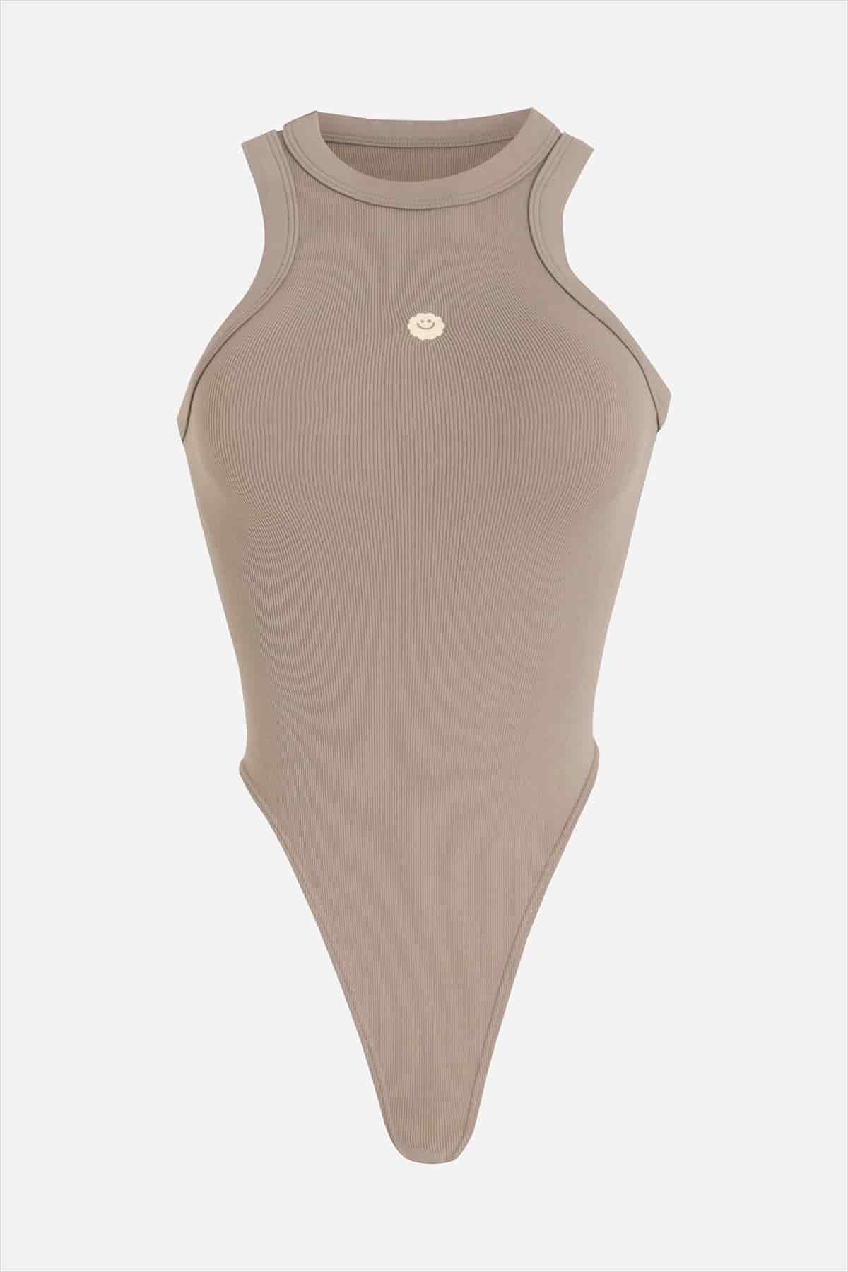 SMILEY RIB BODYSUIT GREY - miniatura 3