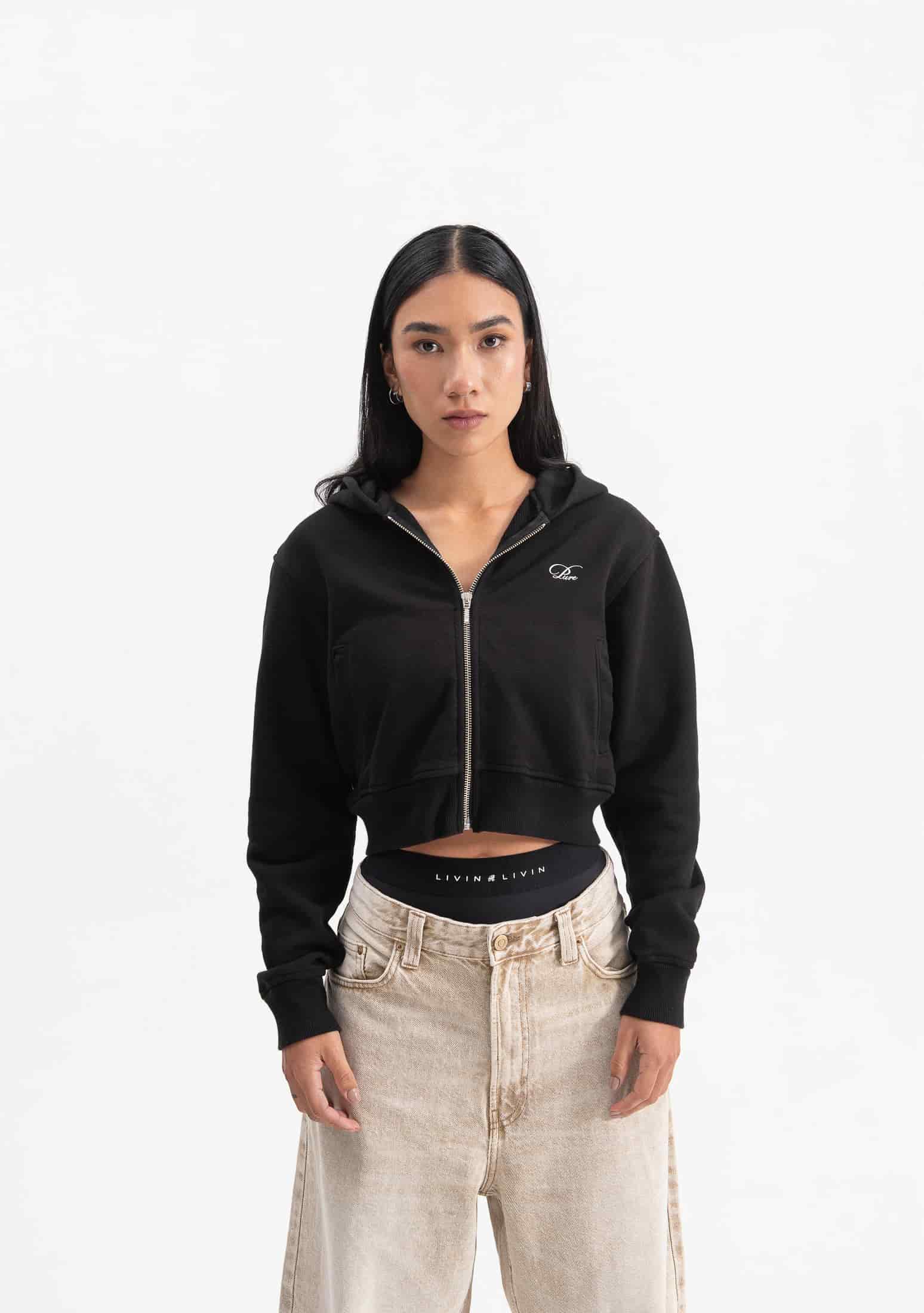 knockout woman black hoodie - miniatura 2