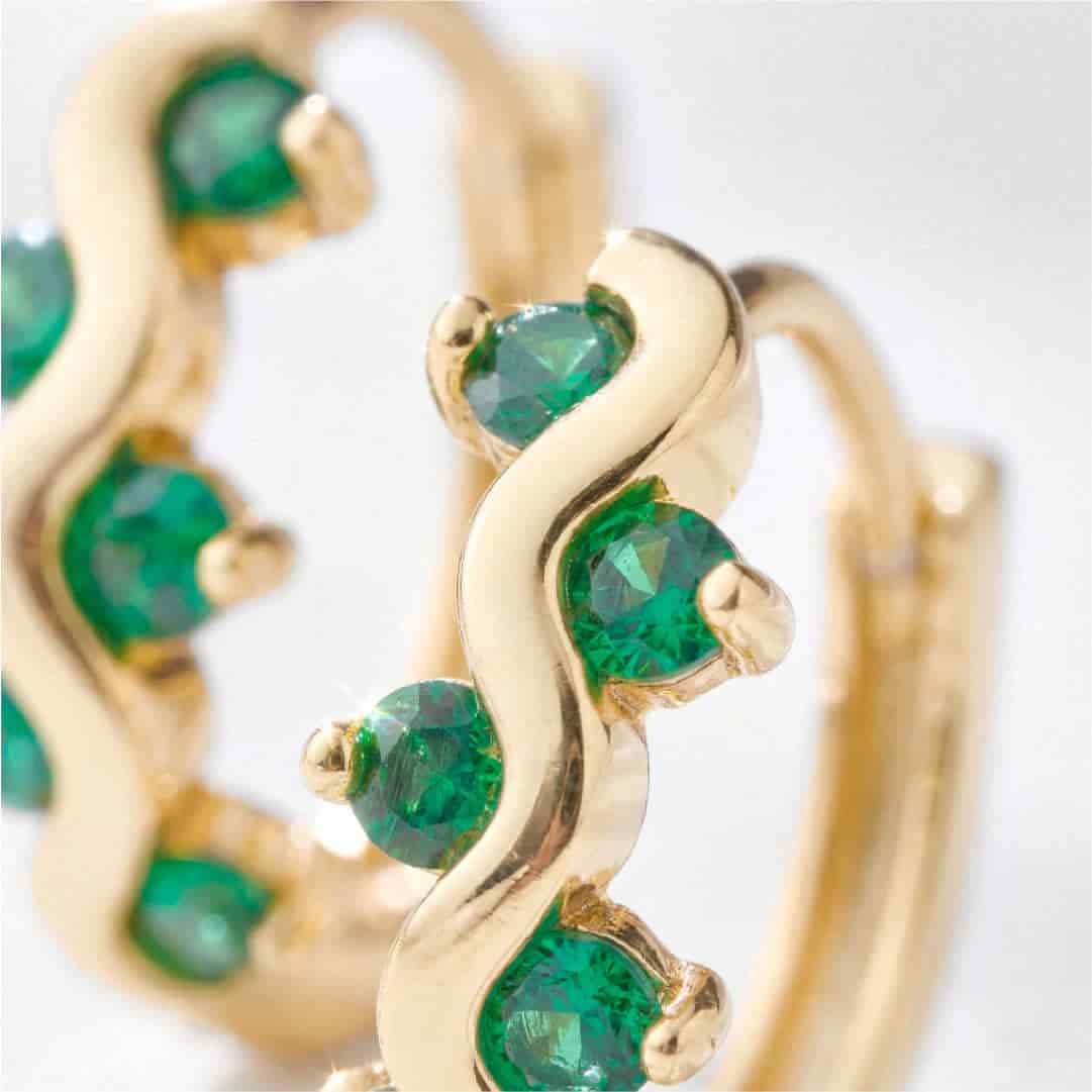 Aretes Lila Esmeralda - miniatura 3