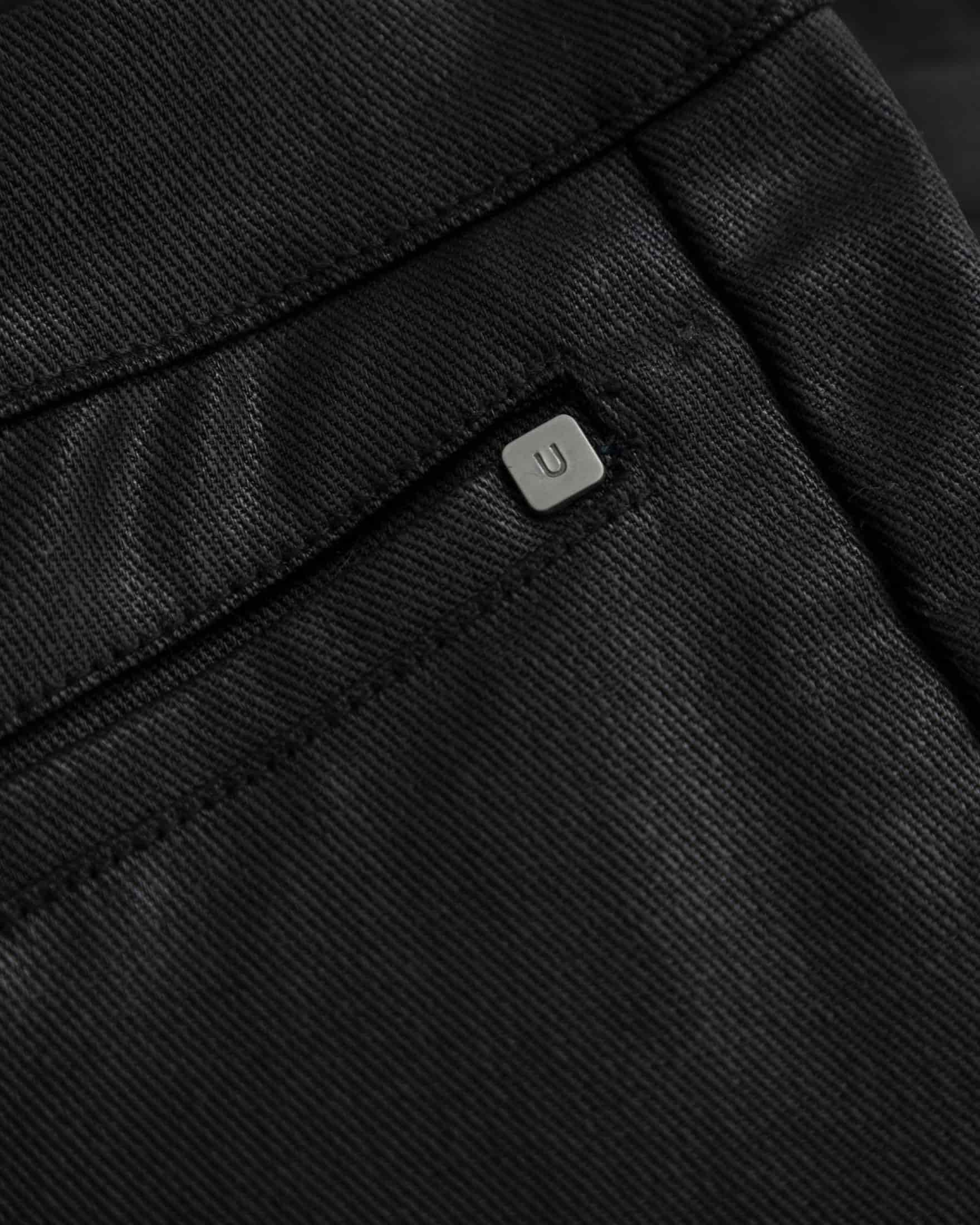 Basics Pleather Flare Pants Black - miniatura 4