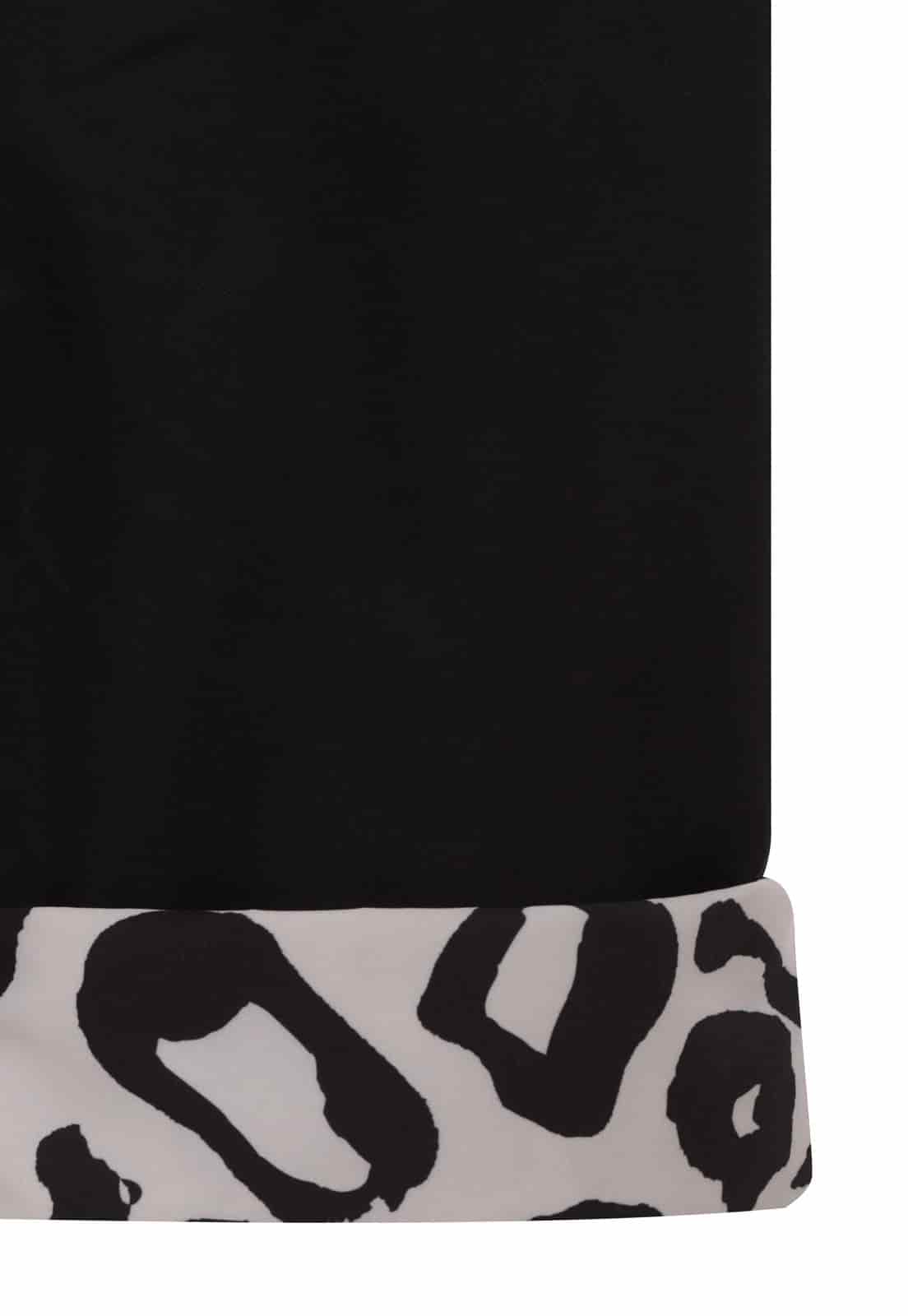 Black & Leopard Hem Pant - miniatura 8