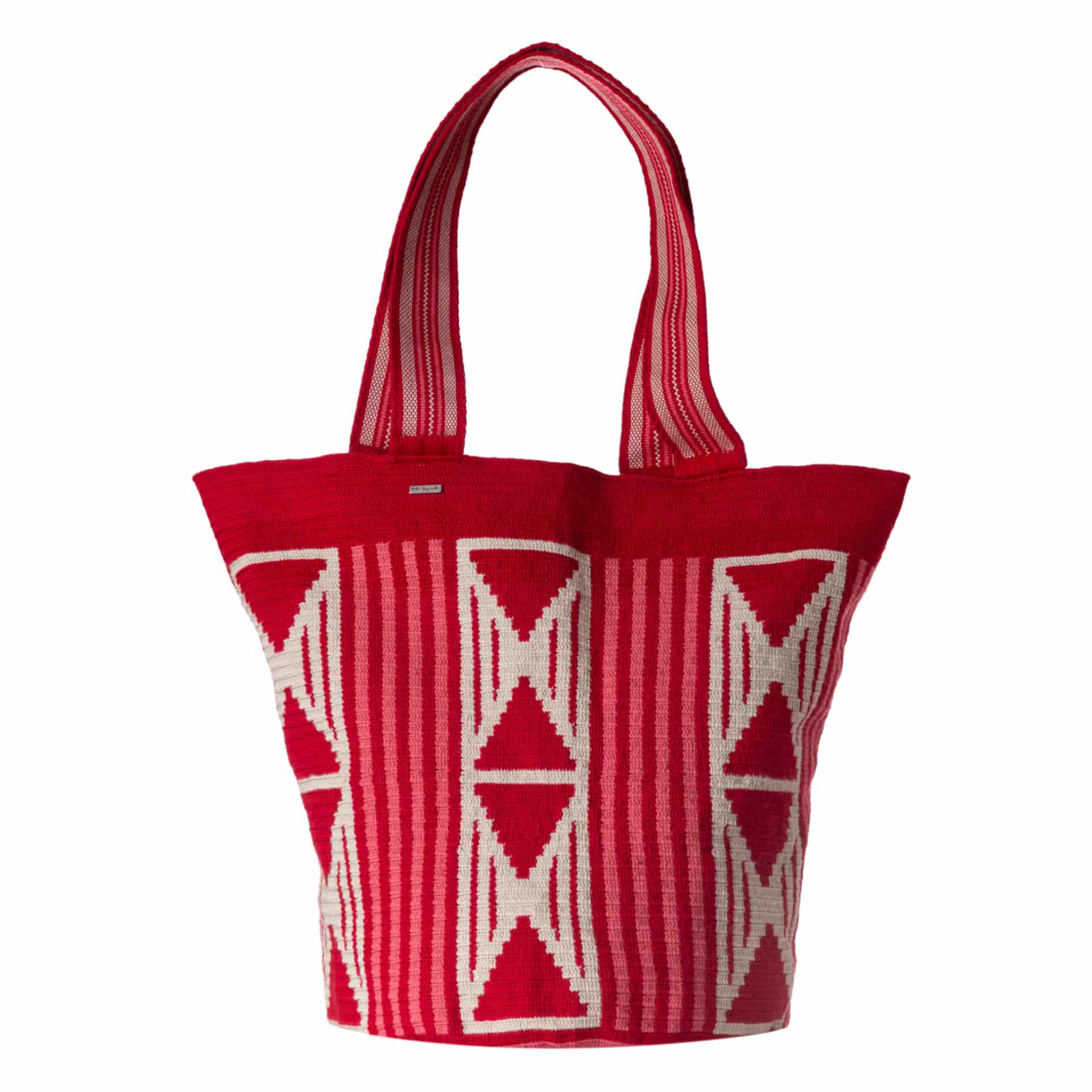 Maxi Bolso Wayuu Rojo/Beige - miniatura 1