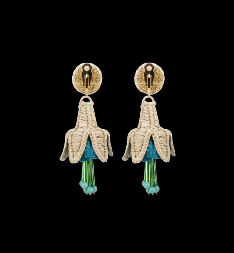 Aretes Fuchsia Azul - miniatura 3