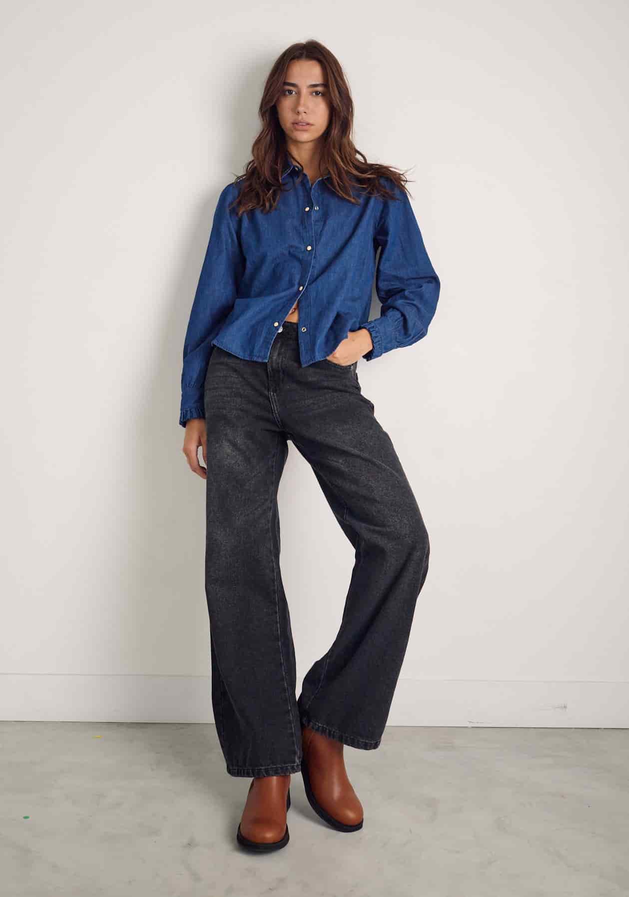 Camisa M Adria Indigo Azul Oscuro - miniatura 3