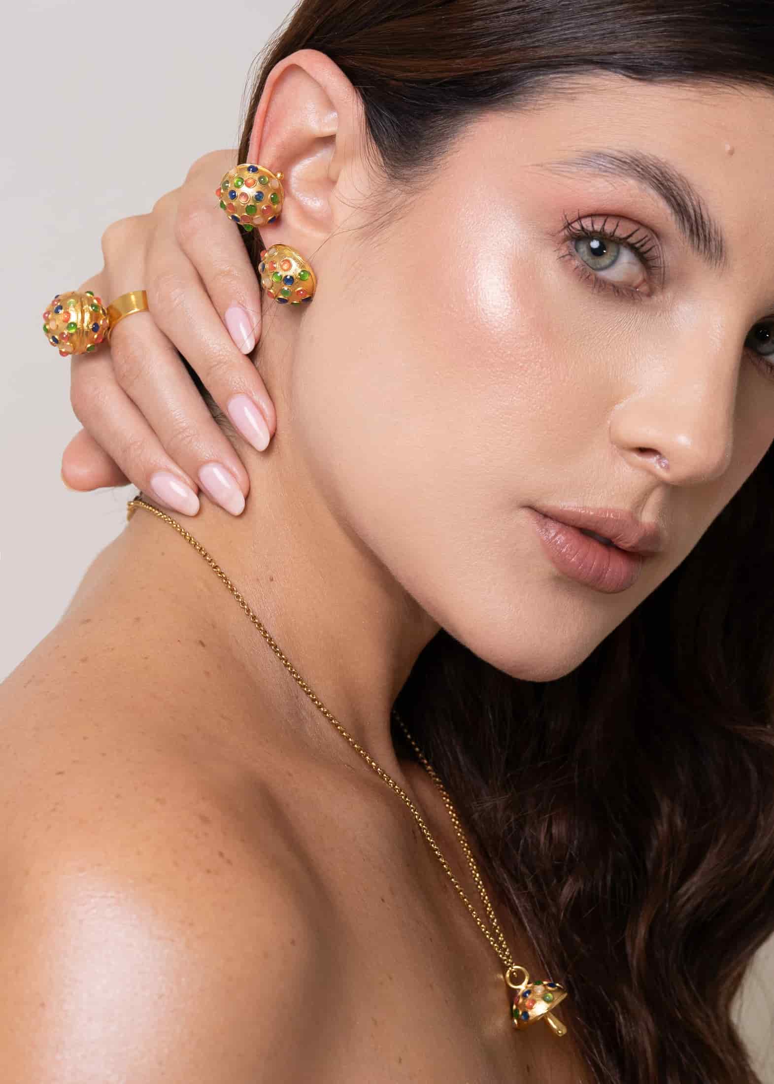 Aretes Hongo color - miniatura 2