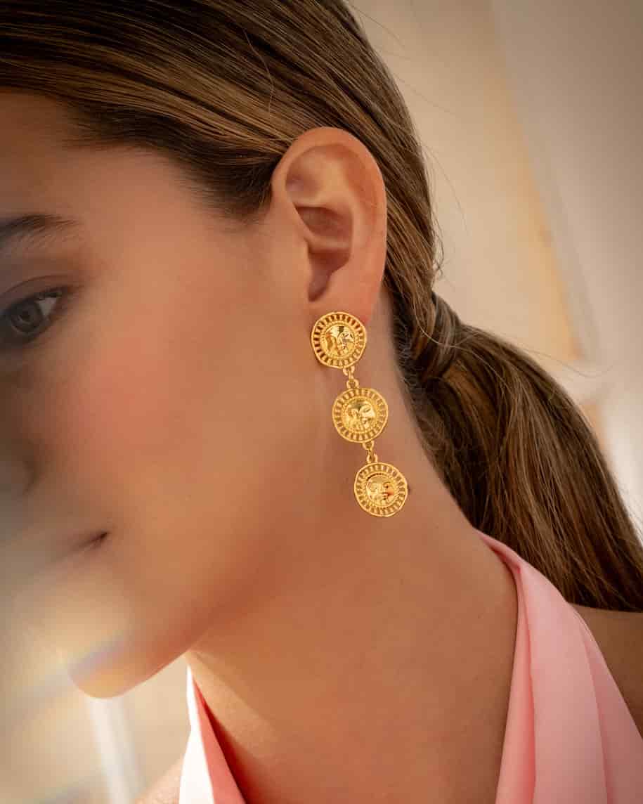 Aretes Cara Sol X3 - miniatura 1