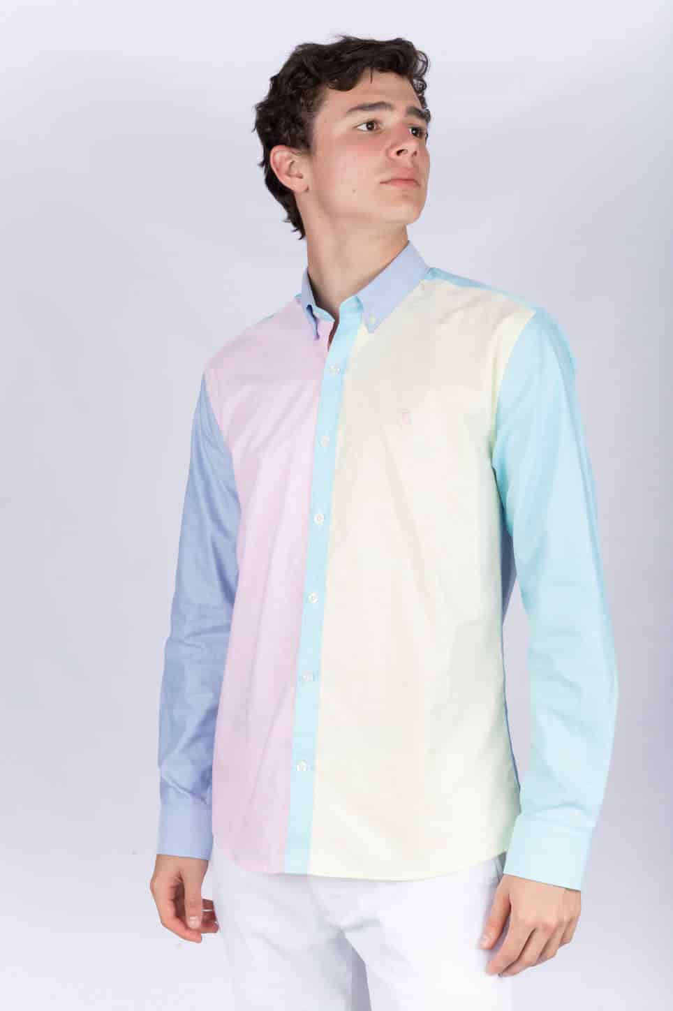 Camisa Oxford Multicolor Amarilla - miniatura 1